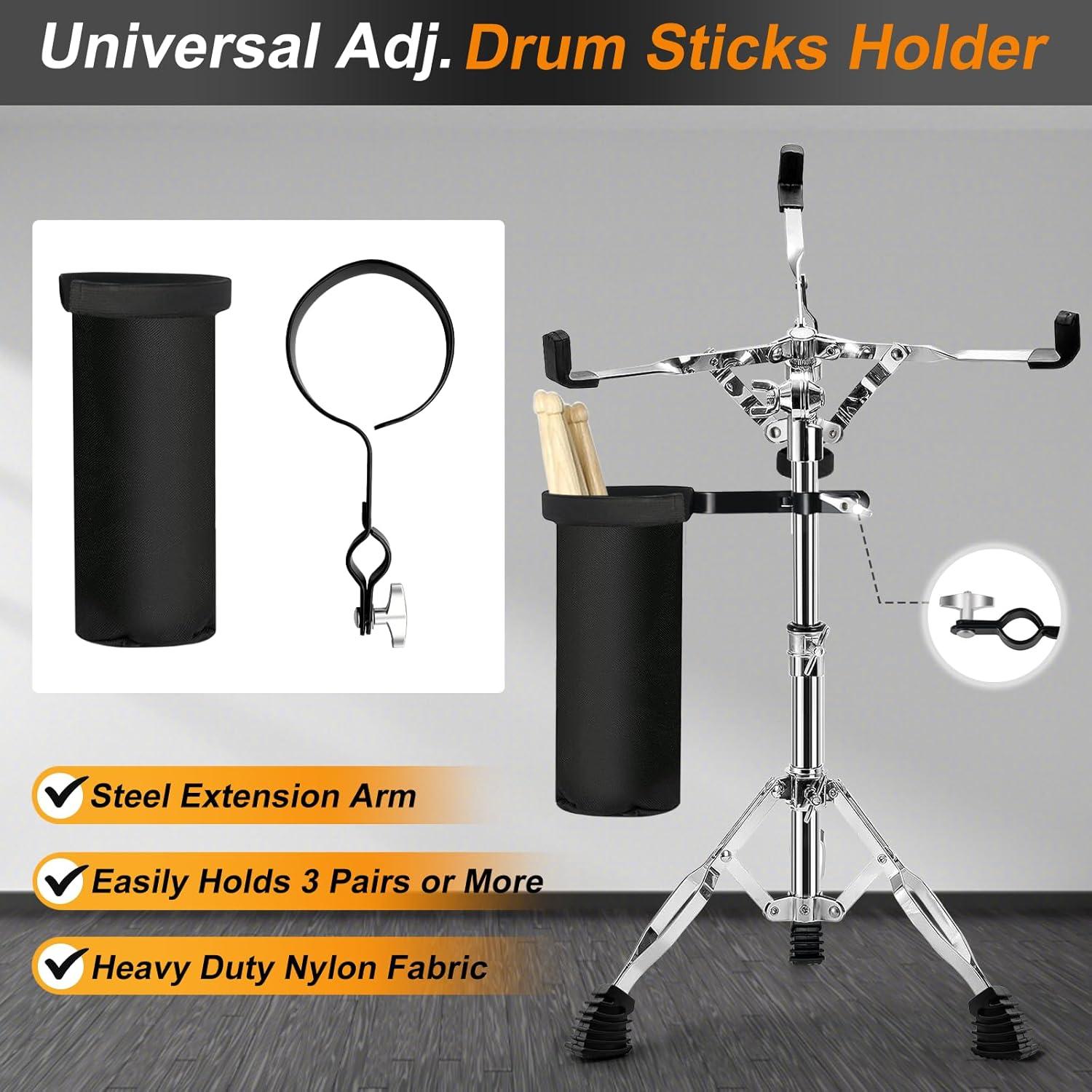 Soporte para tambor AZEAM ajustable 36.8-58.4 cm con baquetas