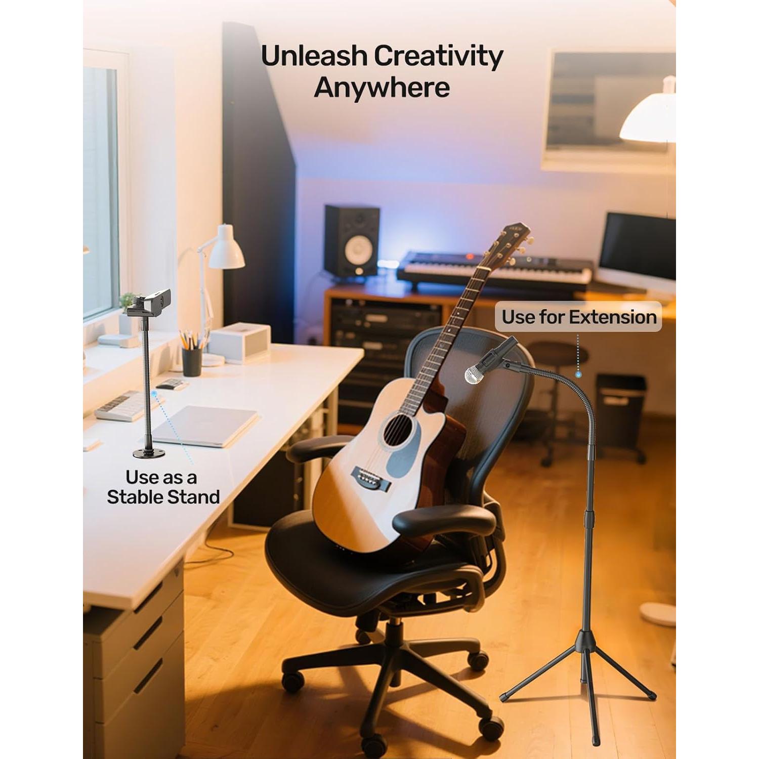 Gooseneck 33 cm Brazo Micrófono Universal Alta Resistencia