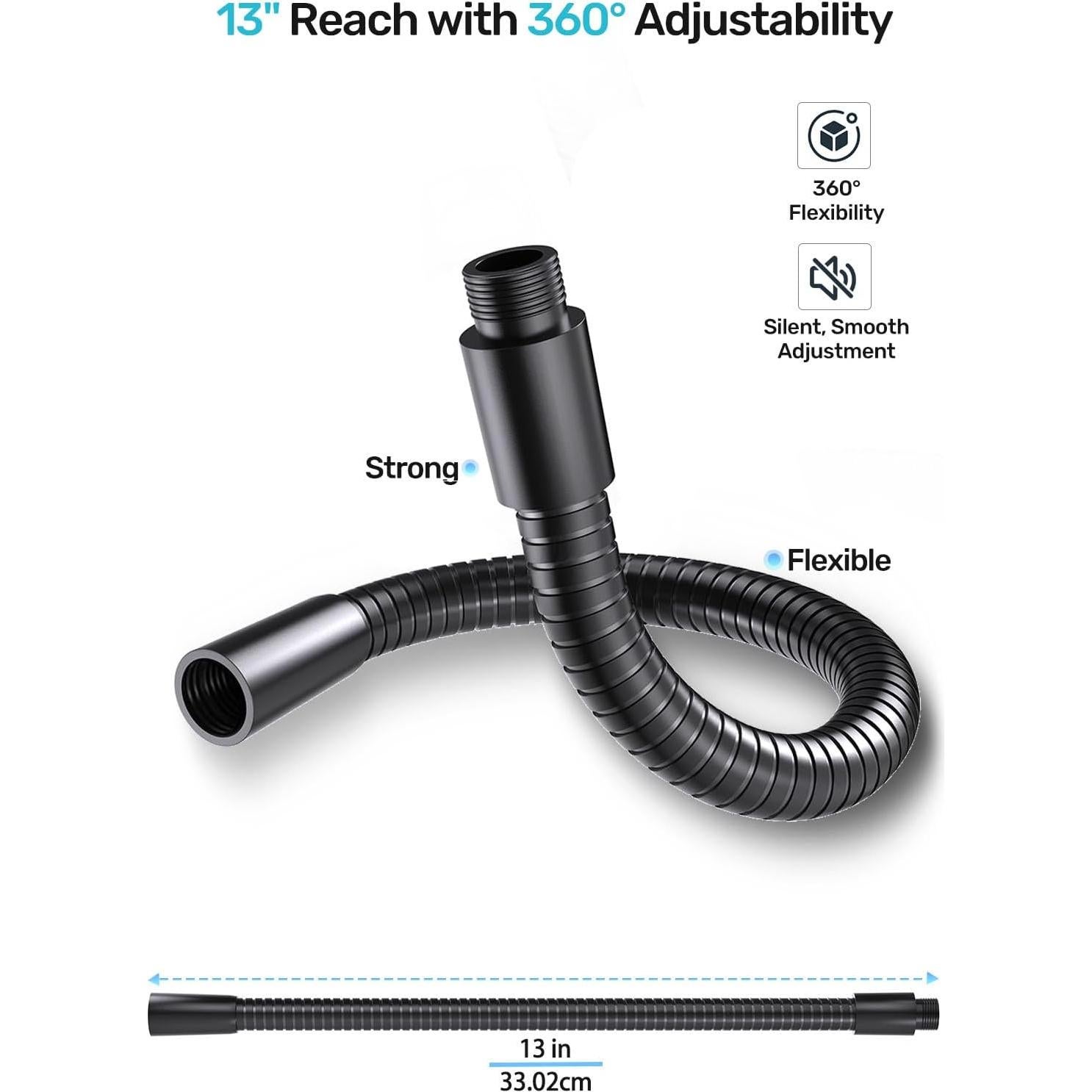 Gooseneck 33 cm Brazo Micrófono Universal Alta Resistencia