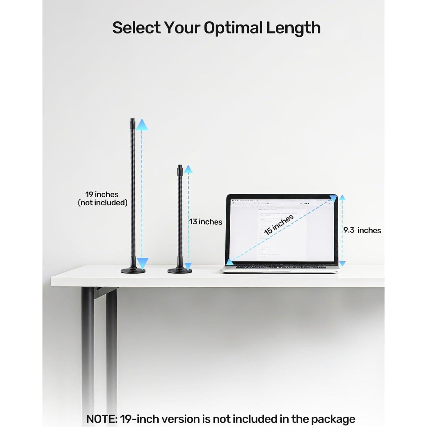 Gooseneck 33 cm Brazo Micrófono Universal Alta Resistencia