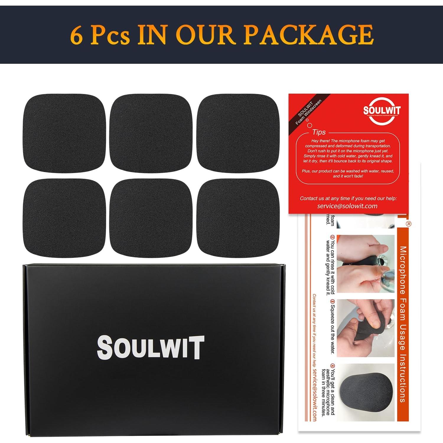 Filtros Antipop SOULWIT para Micrófonos Shure SM57 - 6 Pcs