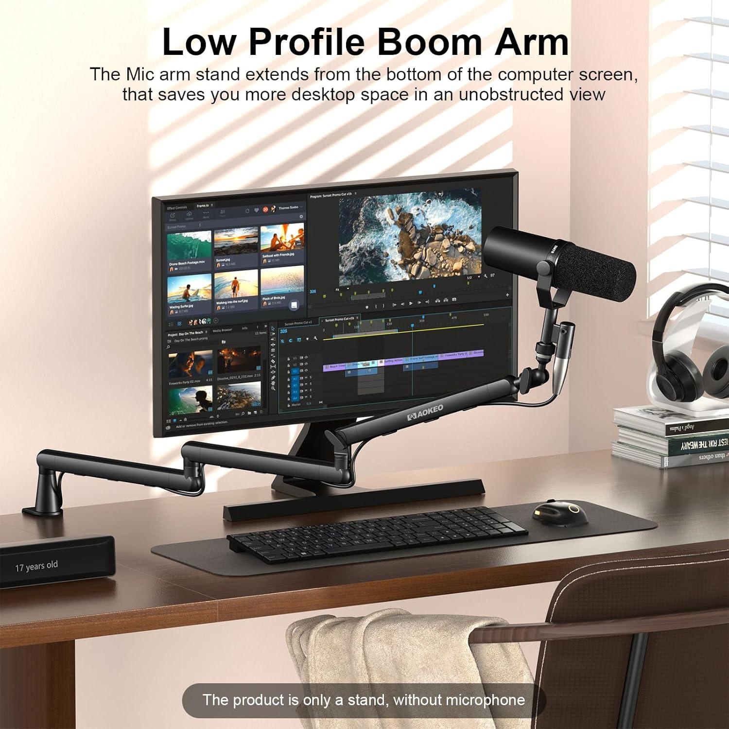 Brazo de Micrófono Aokeo AK-55i Ajustable para Escritorio