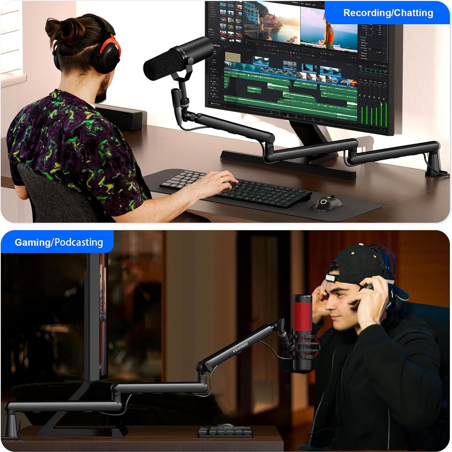 Brazo de Micrófono Aokeo AK-55i Ajustable para Escritorio