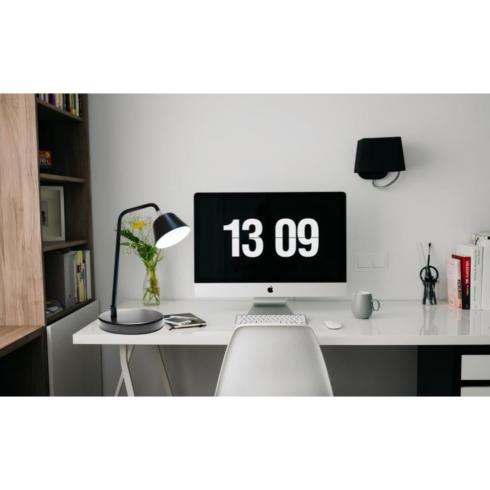 Base de Lámpara de Escritorio BreSii Redonda 19.05 cm Negra