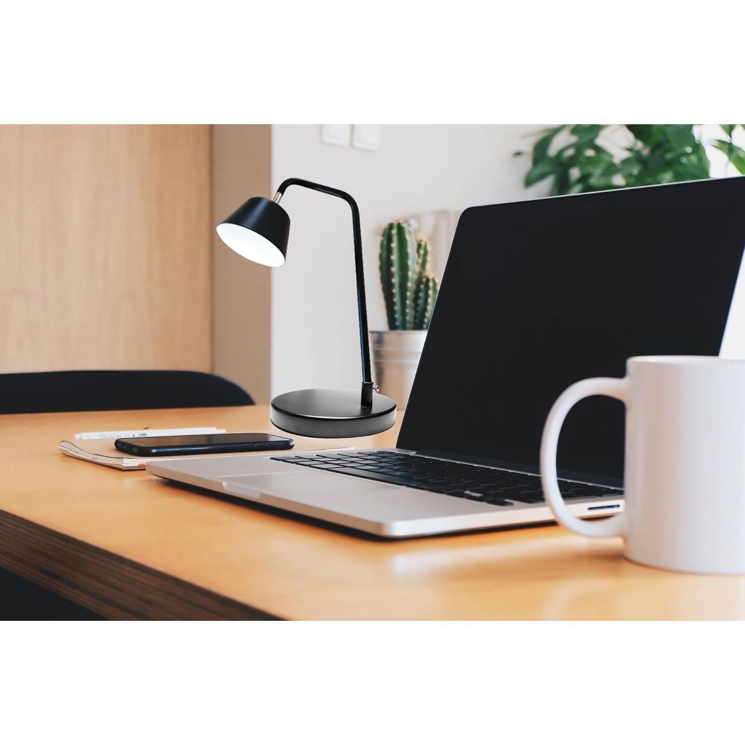 Base de Lámpara de Escritorio BreSii Redonda 19.05 cm Negra