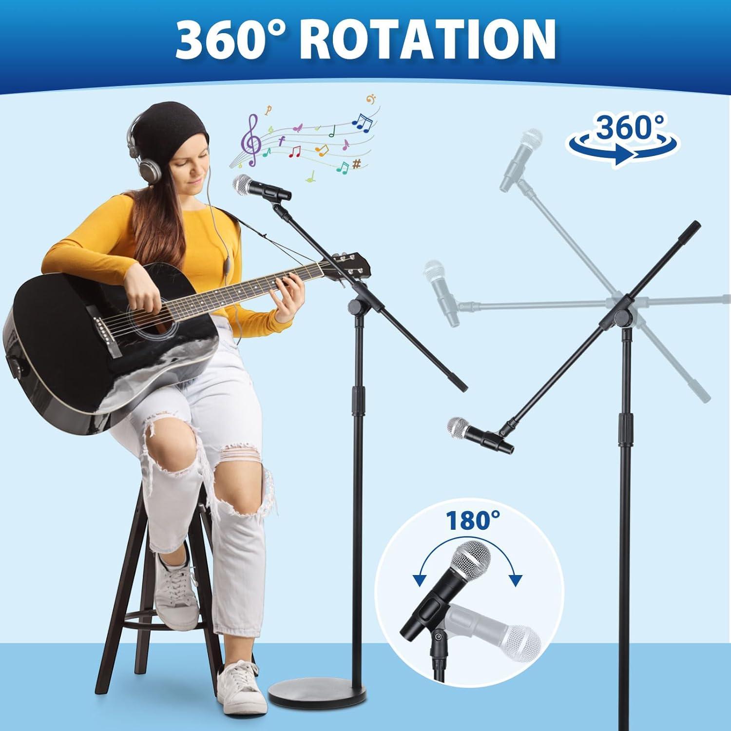 Juego de 4 Soportes de Micrófono Relaxweex Ajustables