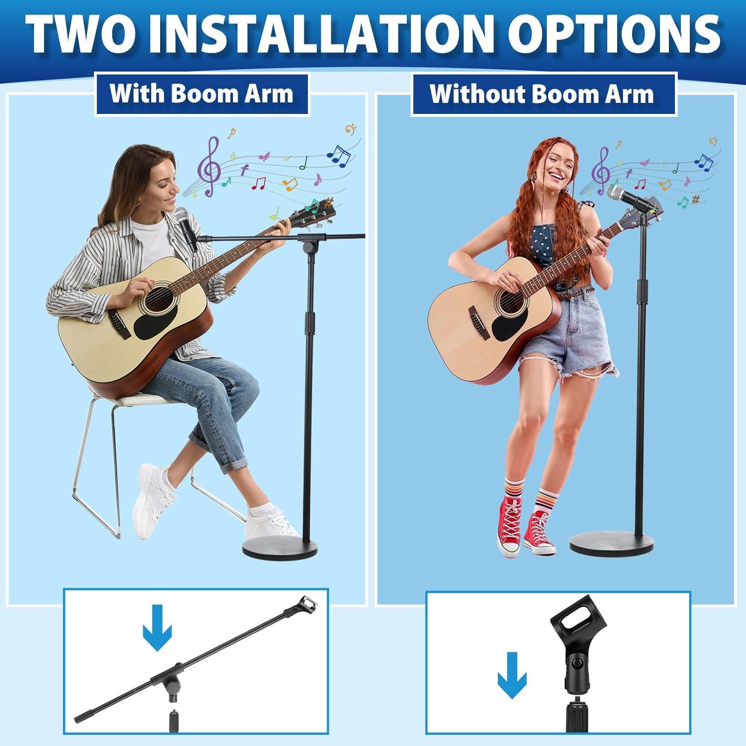 Juego de 4 Soportes de Micrófono Relaxweex Ajustables