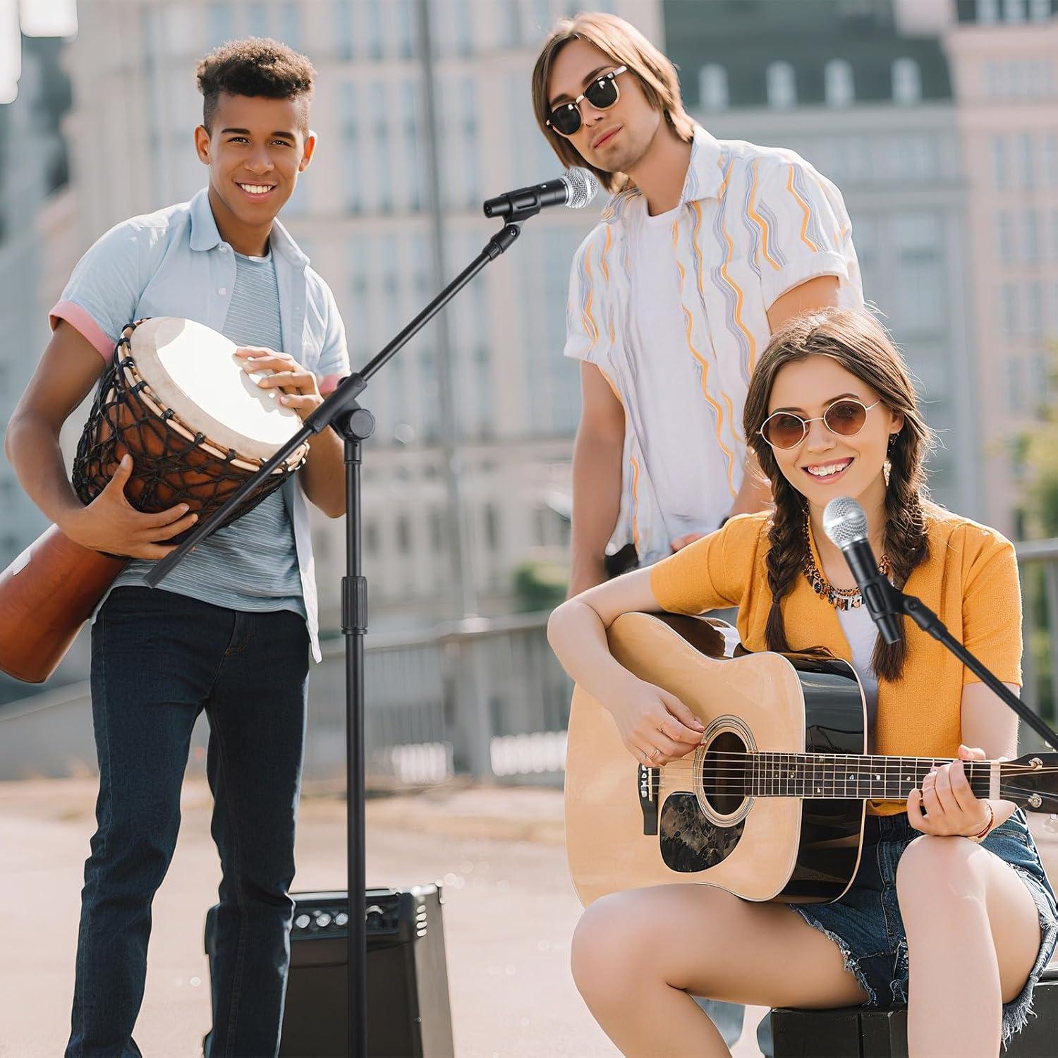 Juego de 4 Soportes de Micrófono Relaxweex Ajustables