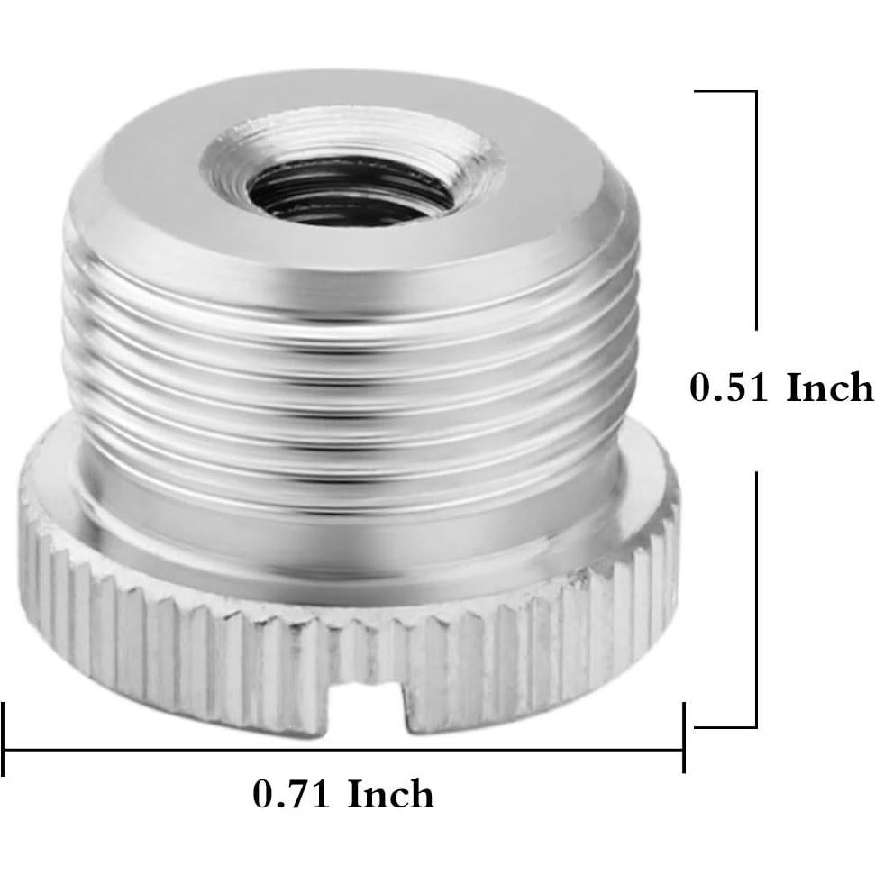 Adaptador de rosca 1/4 hembra a 5/8 macho HuangAn - Paquete de 2