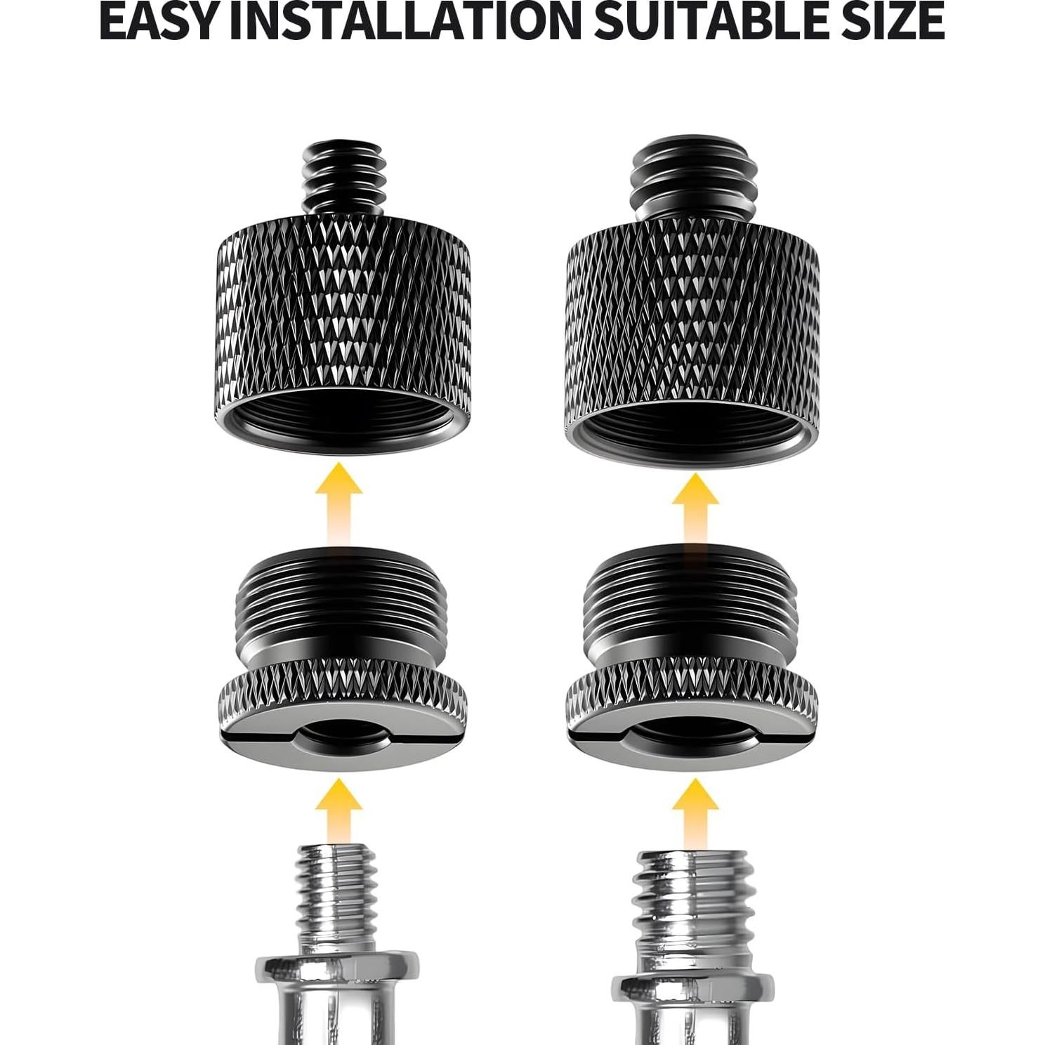 Juego de Adaptadores de Rosca de Micrófono Lyforx 8 Piezas