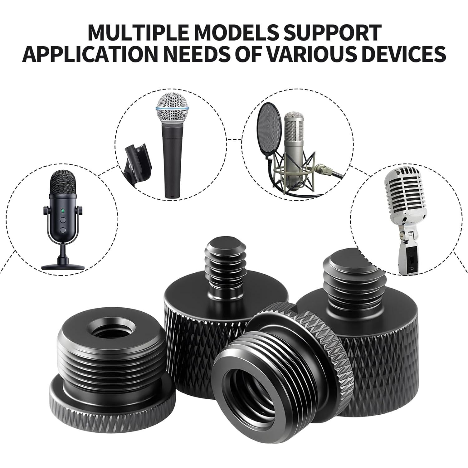 Juego de Adaptadores de Rosca de Micrófono Lyforx 8 Piezas
