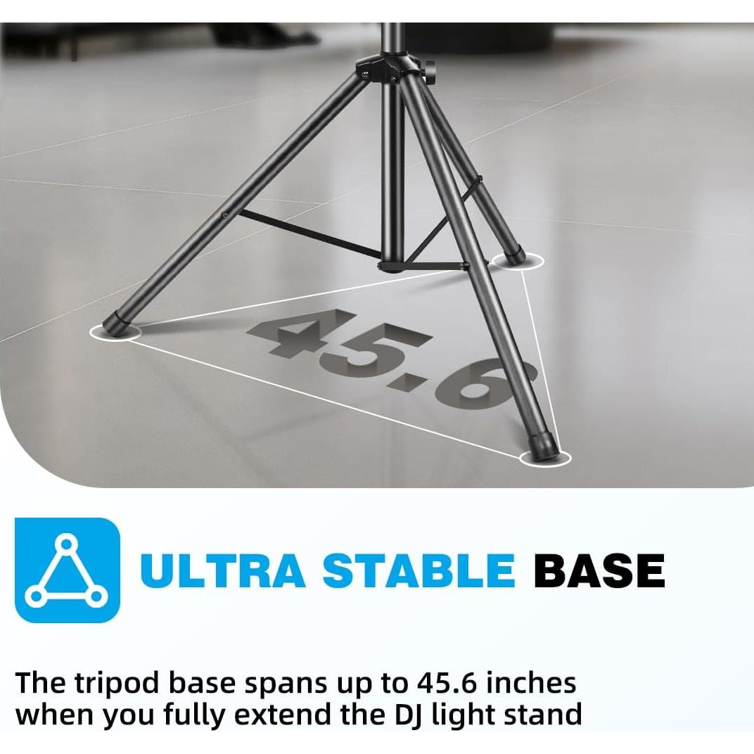 Soporte de Luz DJ T-Bar Ajustable 124.5-289.6 cm Resistente