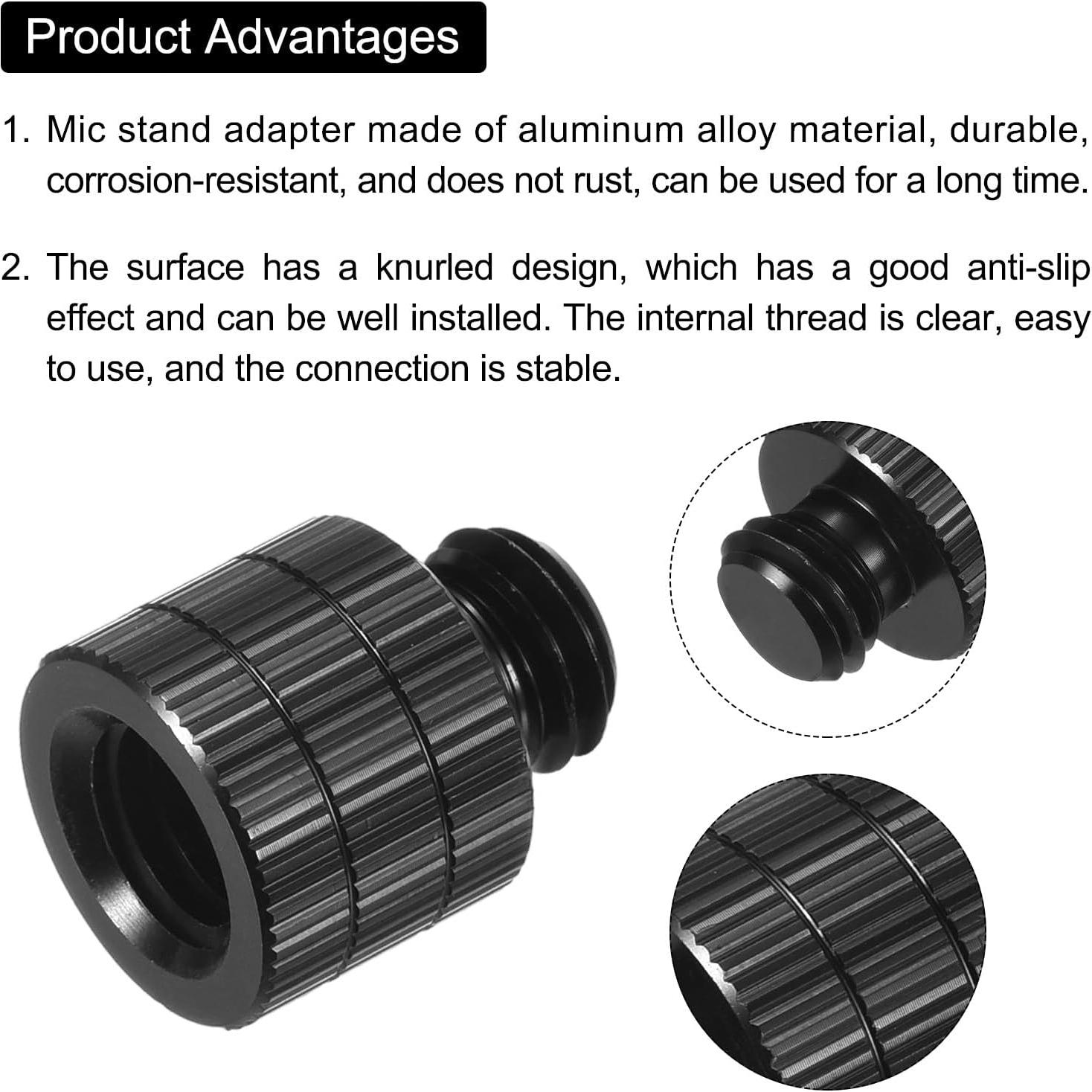 Adaptador de Soporte de Micrófono MECCANIXITY 2 Piezas 3/8 a M10
