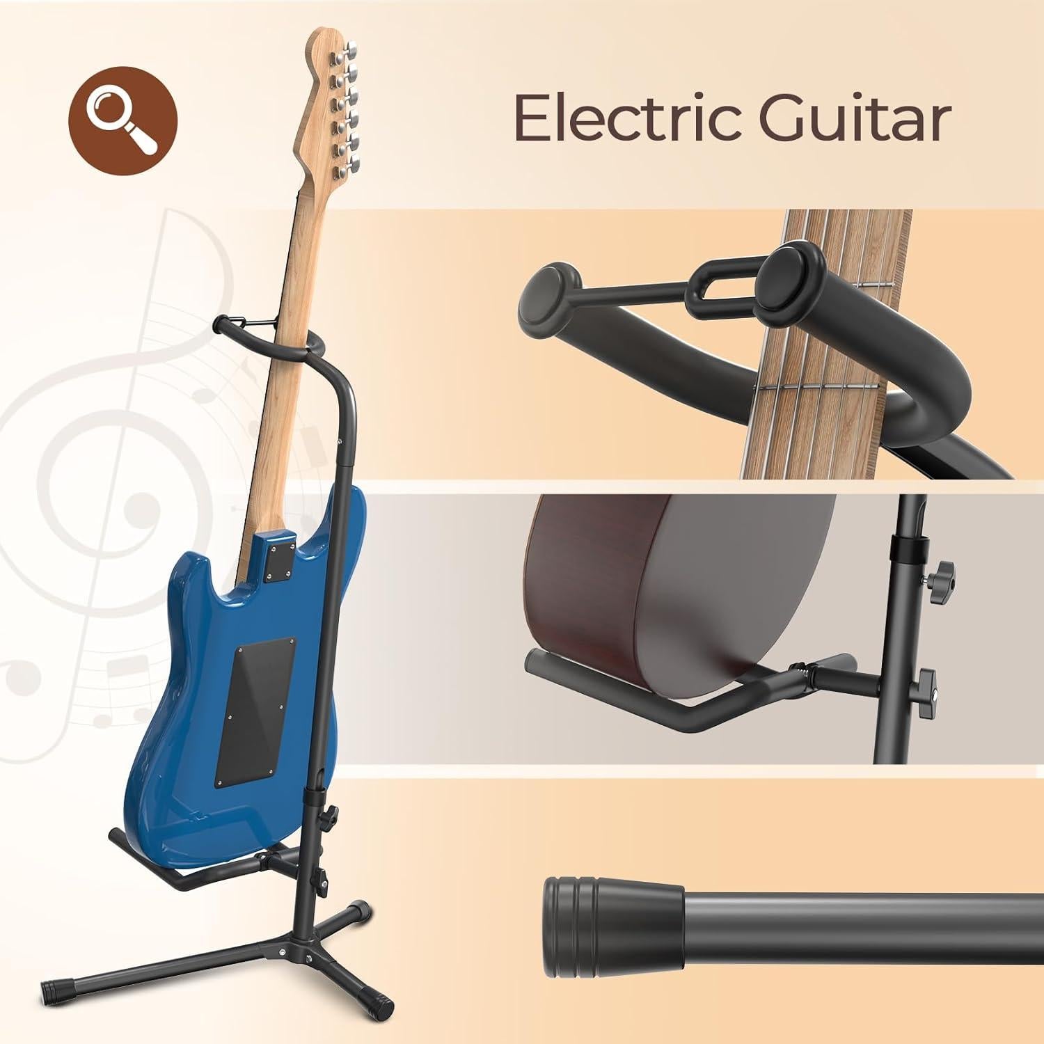 Soporte para guitarra GLEAM CG-4 - Plegable, 9 kg, Ajustable