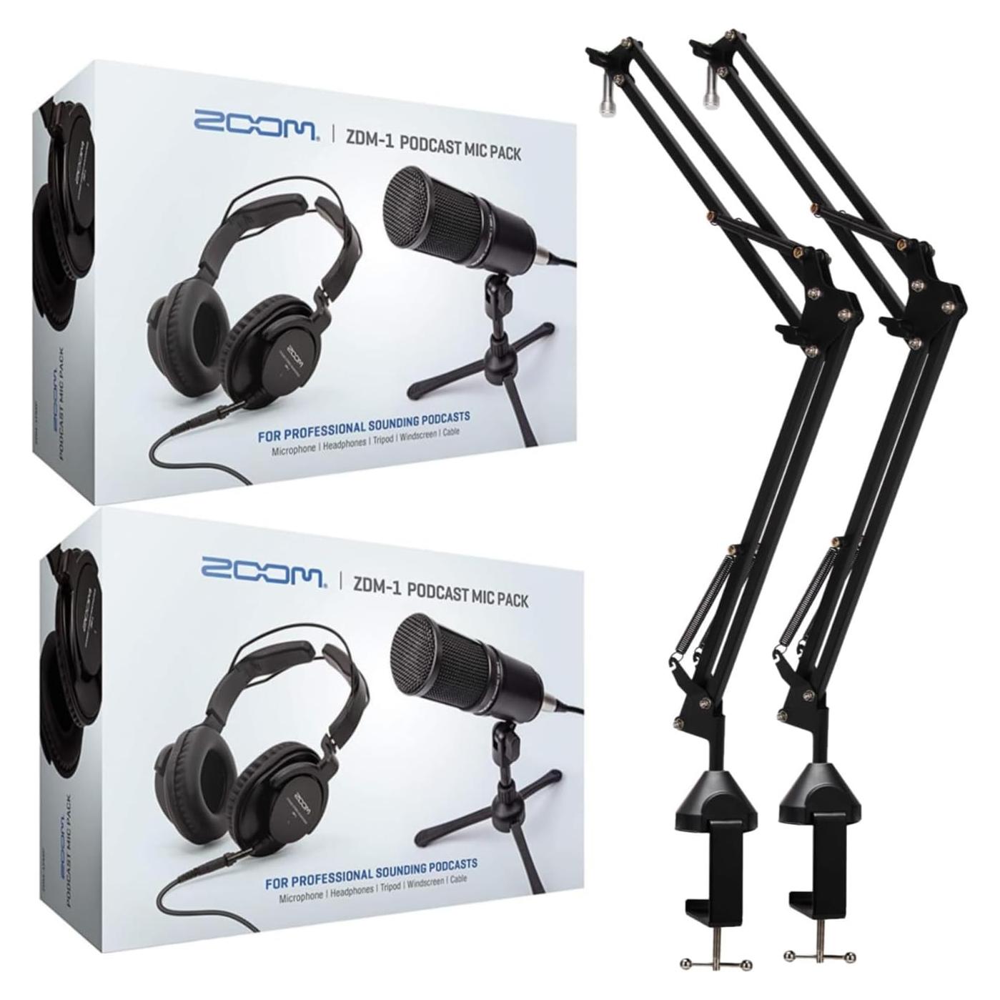 Kit de Micrófono para Podcast Zoom ZDM-1 con Auriculares y Soportes