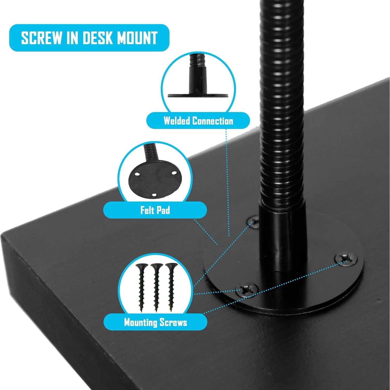 Soporte de Micrófono de Escritorio SpinTech Cuello de Ganso 33 cm