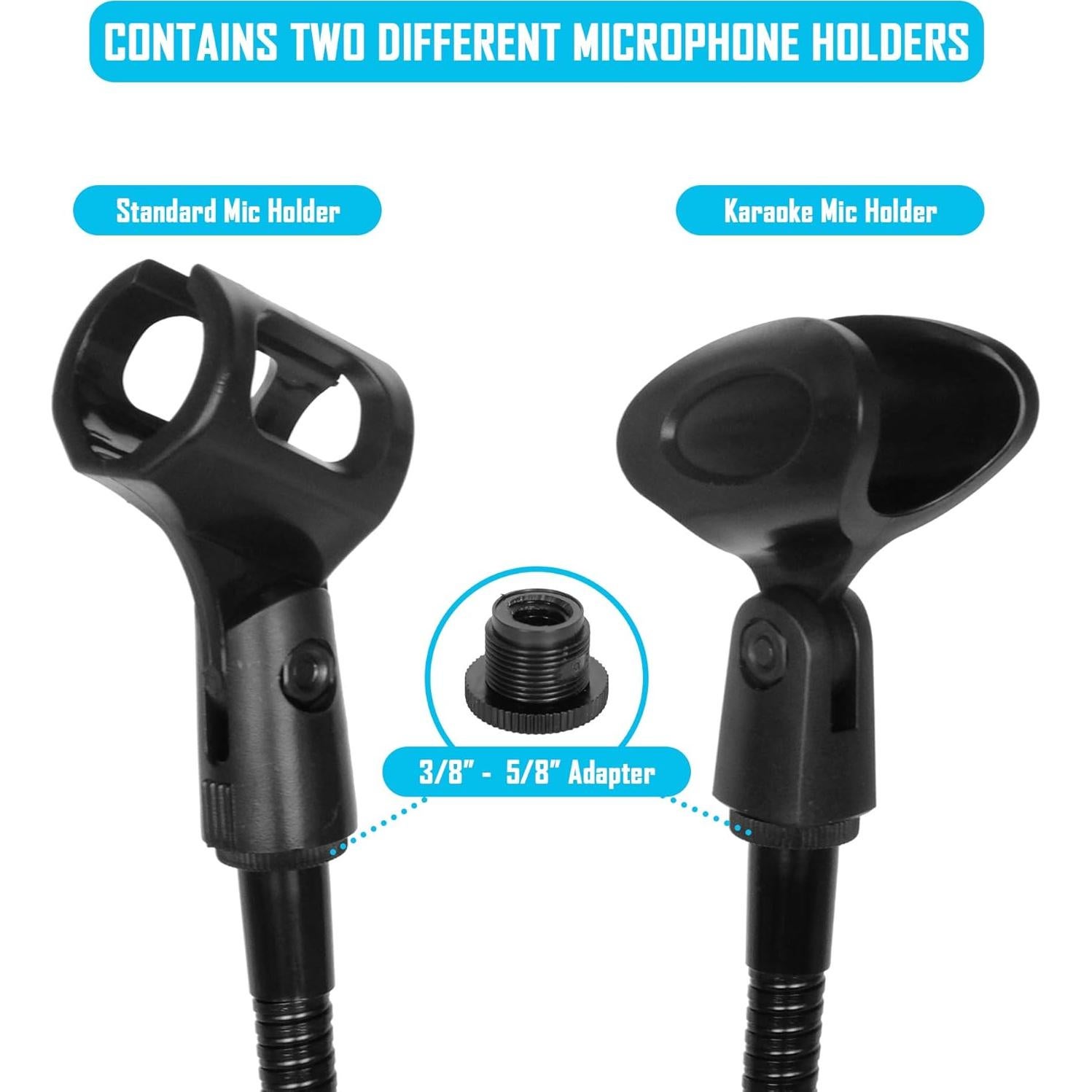 Soporte de Micrófono de Escritorio SpinTech Cuello de Ganso 33 cm