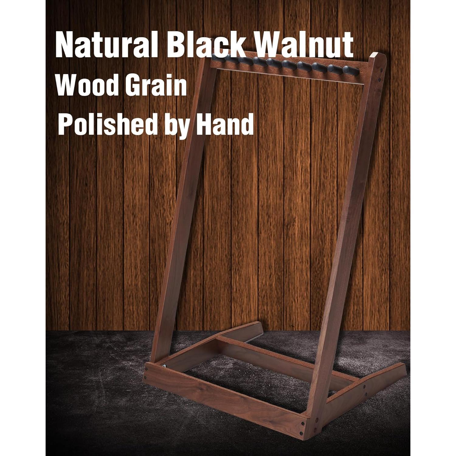 Soporte Múltiple para 5 Guitarras Musbeat de Madera de Nogal