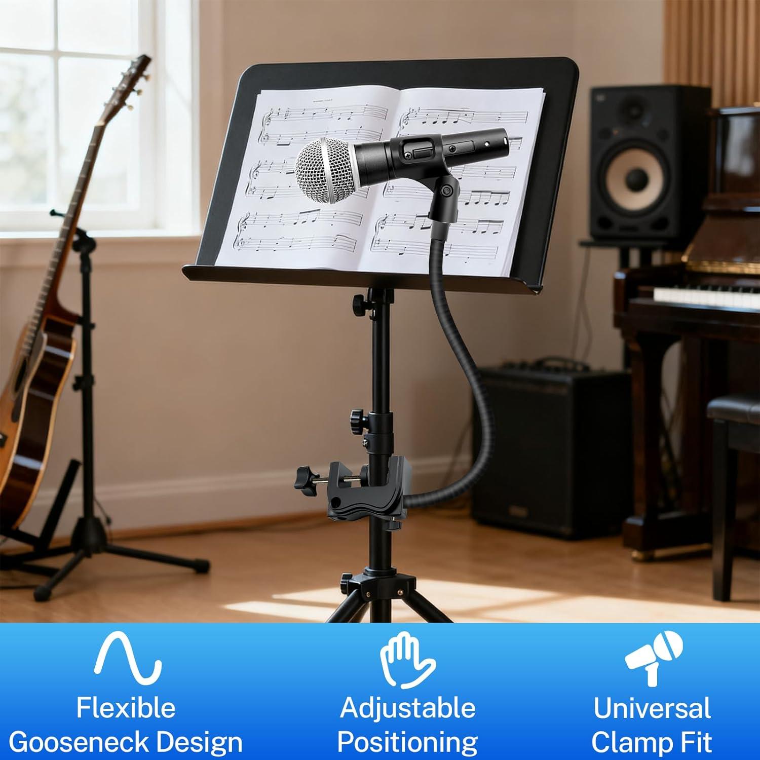 Soporte de Micrófono Flexible 20" Ajustable Negro