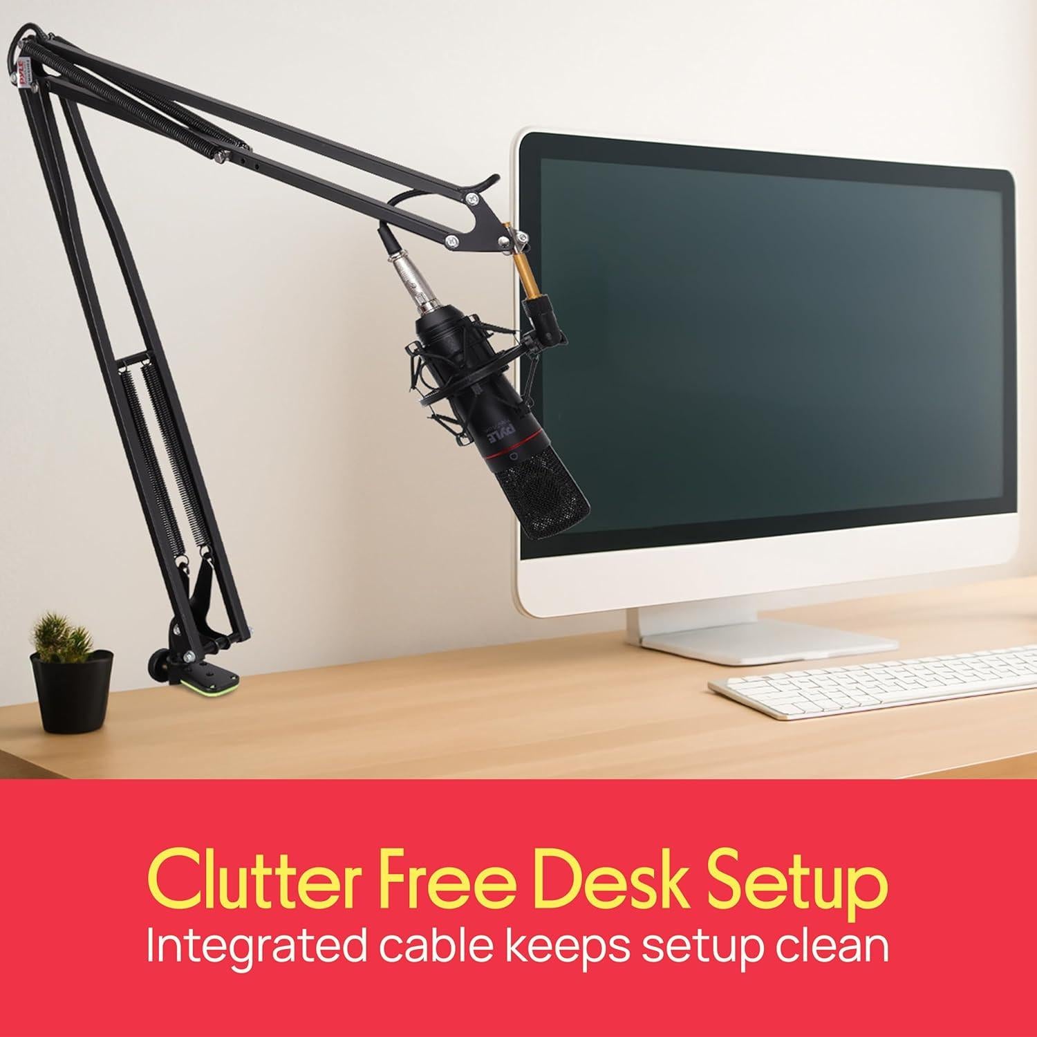 Soporte de Micrófono Pyle Pro PMKSH04 con Brazo de Tijera 1.19m