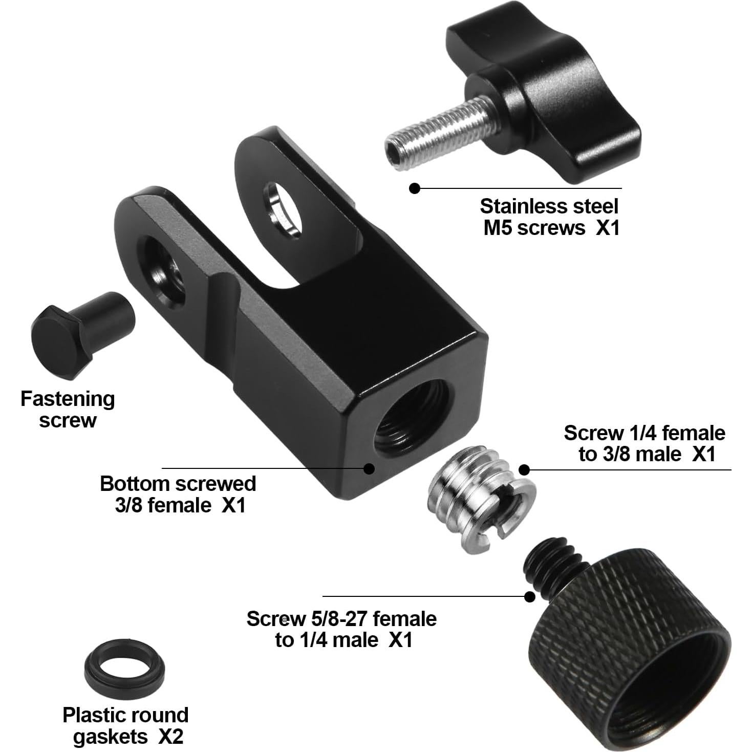 Adaptador de Montaje para Micrófono SAVITA B22265 Negro