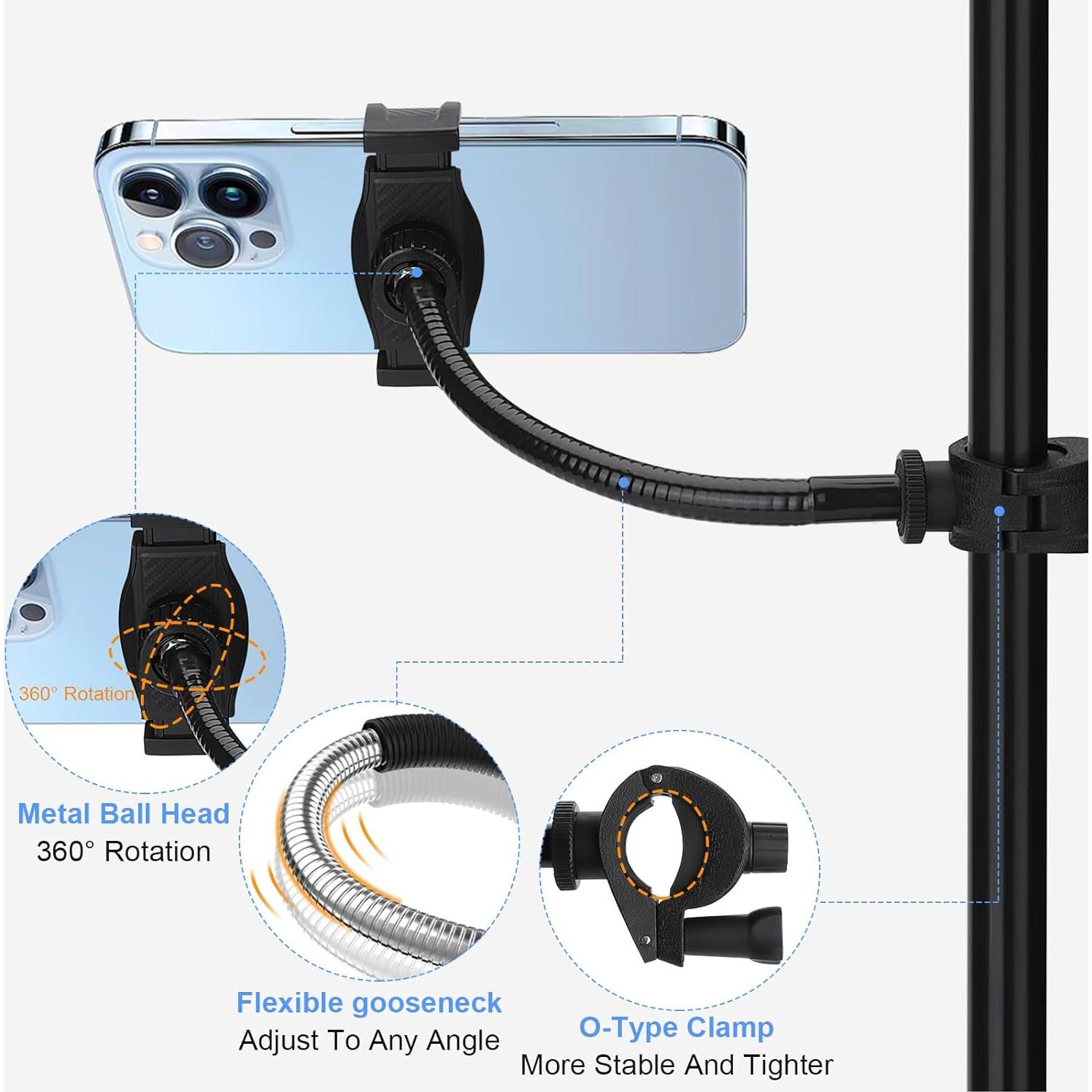Soporte de Teléfono para Micrófono Universal 005 - Ajustable