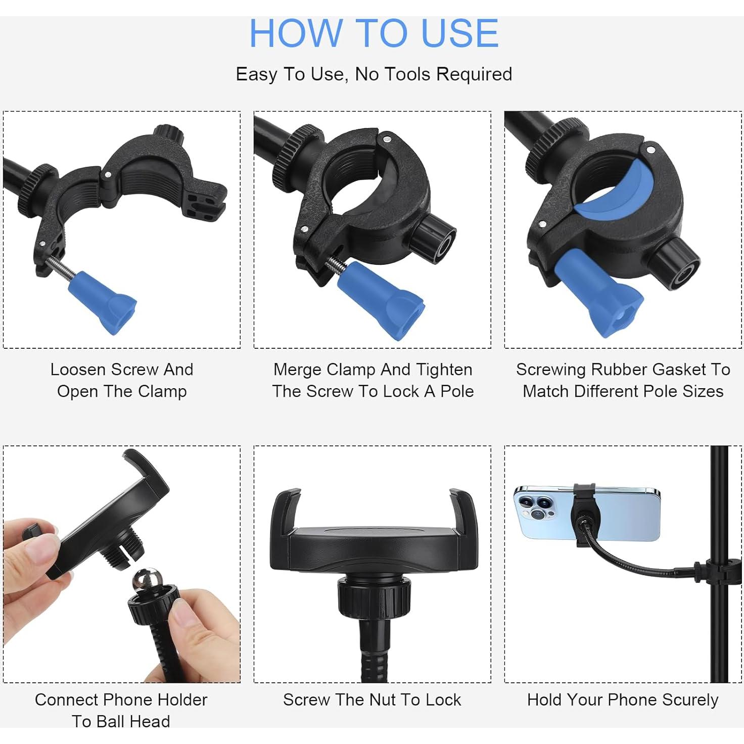 Soporte de Teléfono para Micrófono Universal 005 - Ajustable