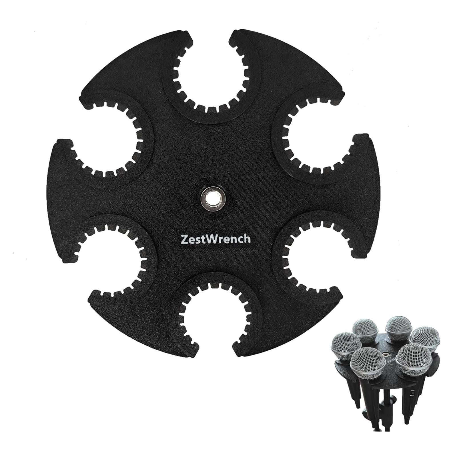 Soporte Multi Mic Redondo Zestwrench para 6 Micrófonos