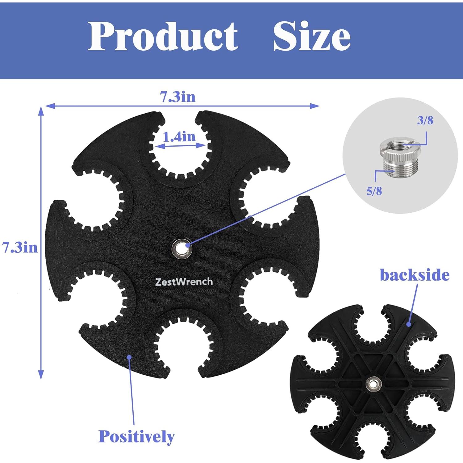 Soporte Multi Mic Redondo Zestwrench para 6 Micrófonos