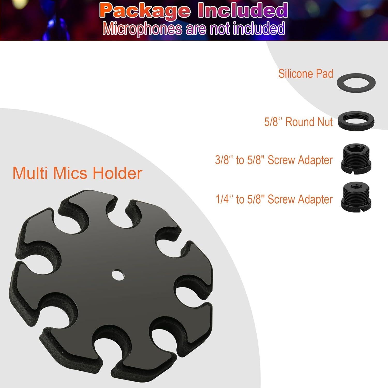 Soporte Multi Micrófono TXEsign para 8 Micrófonos - Negro