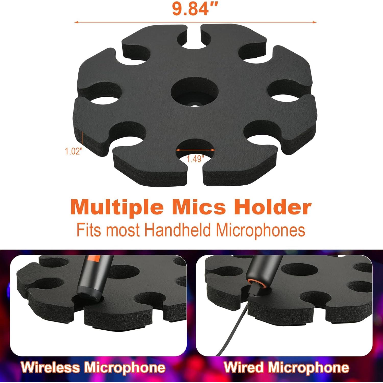 Soporte Multi Micrófono TXEsign para 8 Micrófonos - Negro