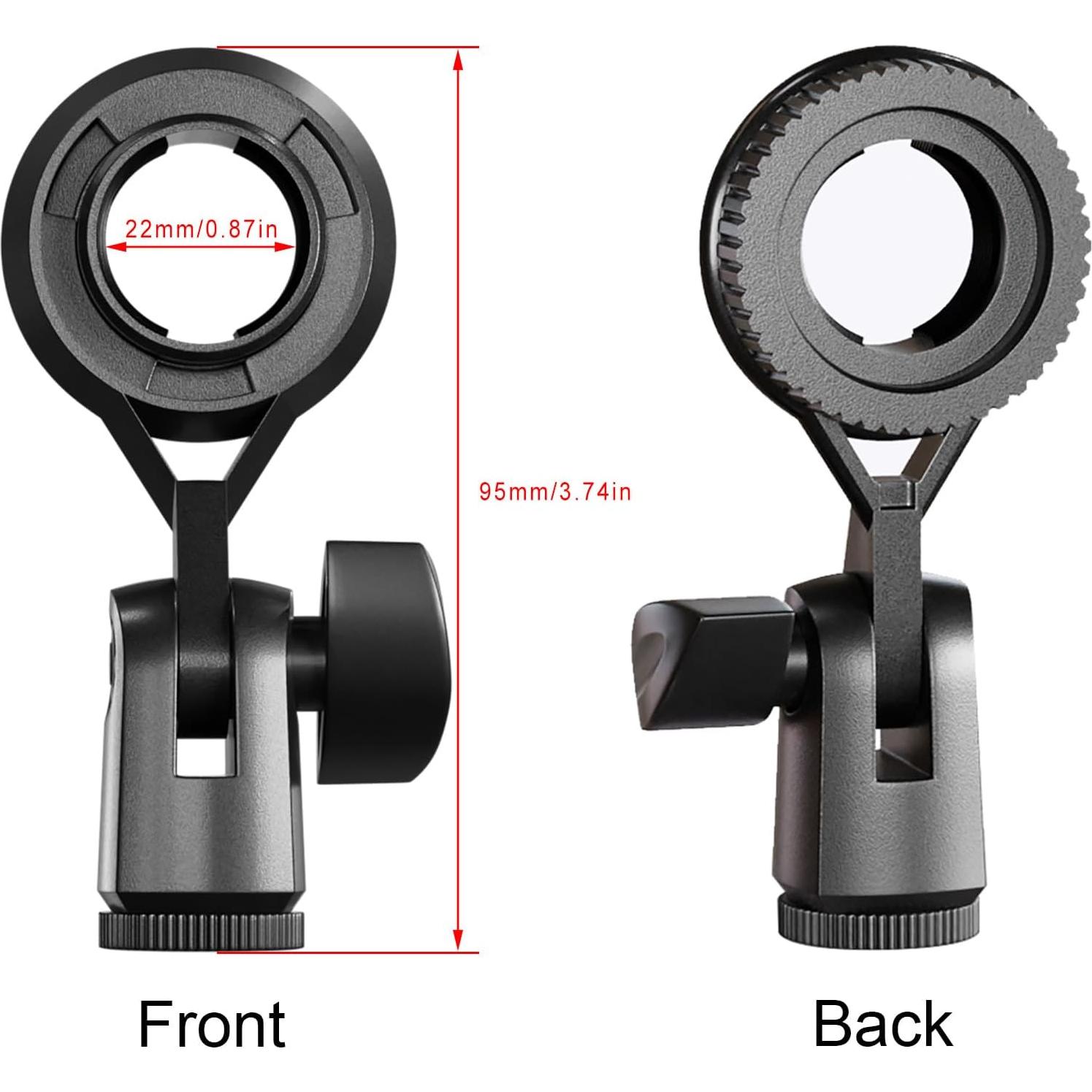 Soporte de Micrófono de Condensador Negro 95mm M16/3/8