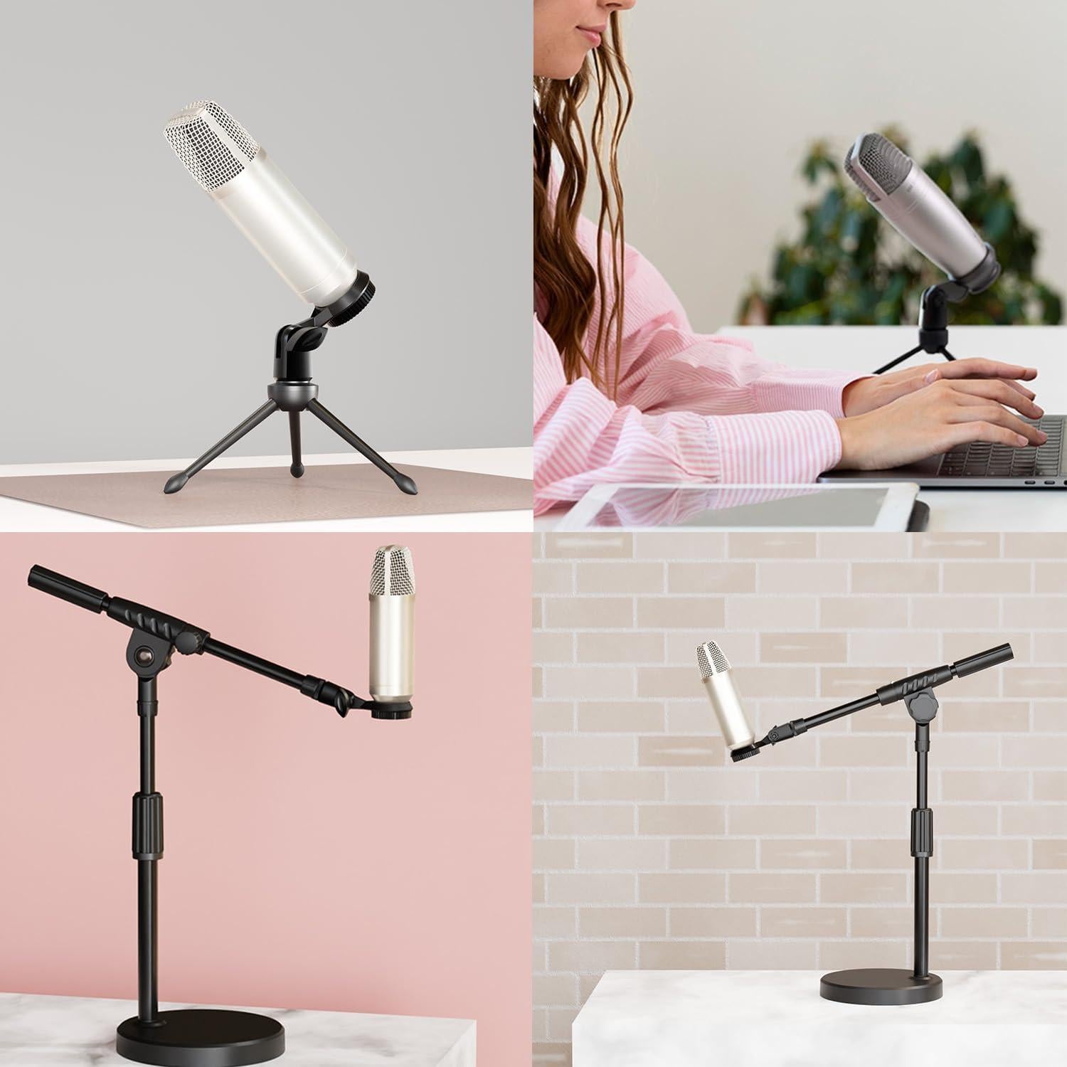 Soporte de Micrófono de Condensador Negro 95mm M16/3/8