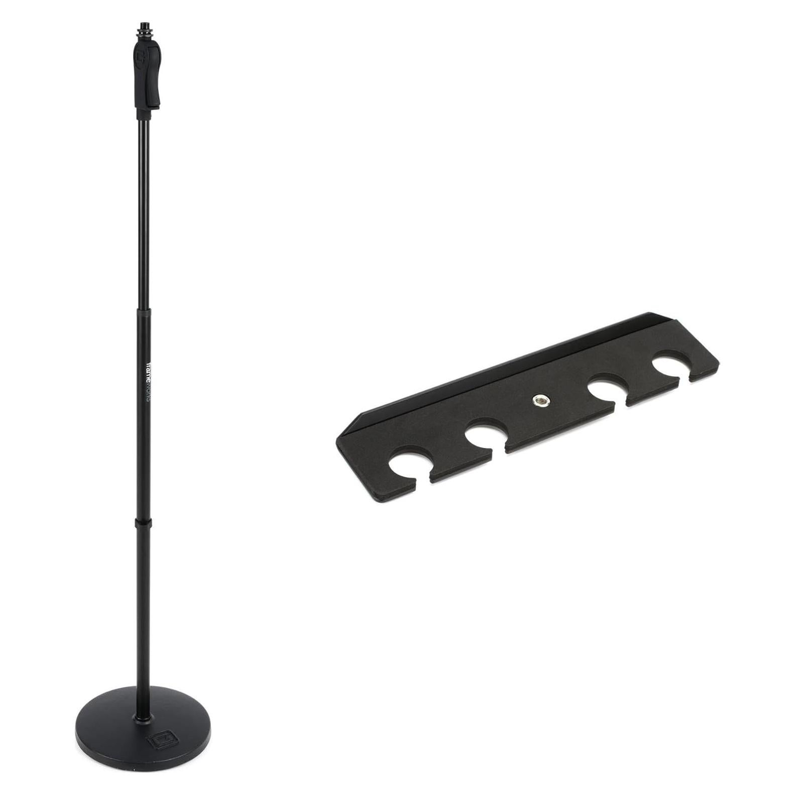 Soporte de Micrófono Gator GFW-MIC-1001 con Bandeja para 4 Micrófonos