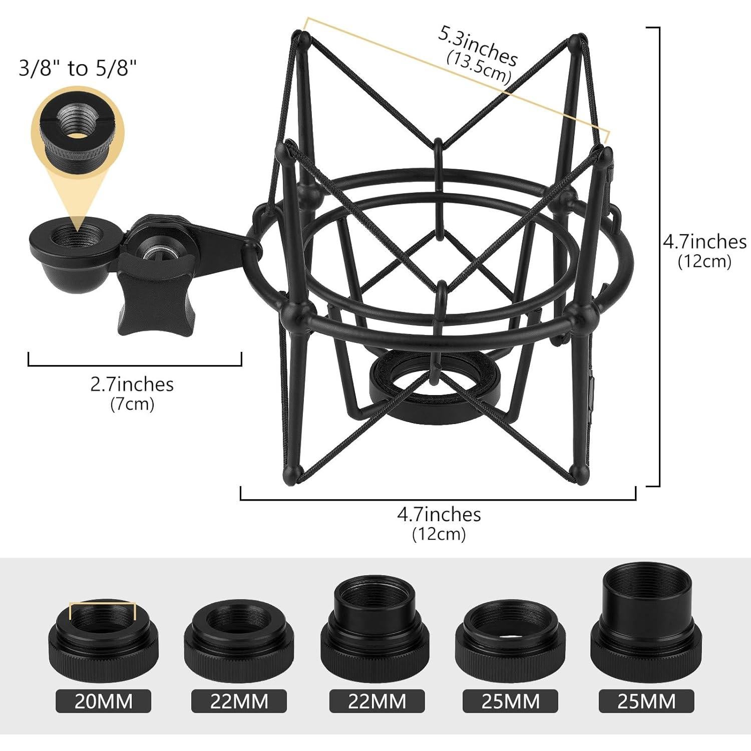 Soporte de Micrófono Geekria Antivibración para AKG P120 P220 P820