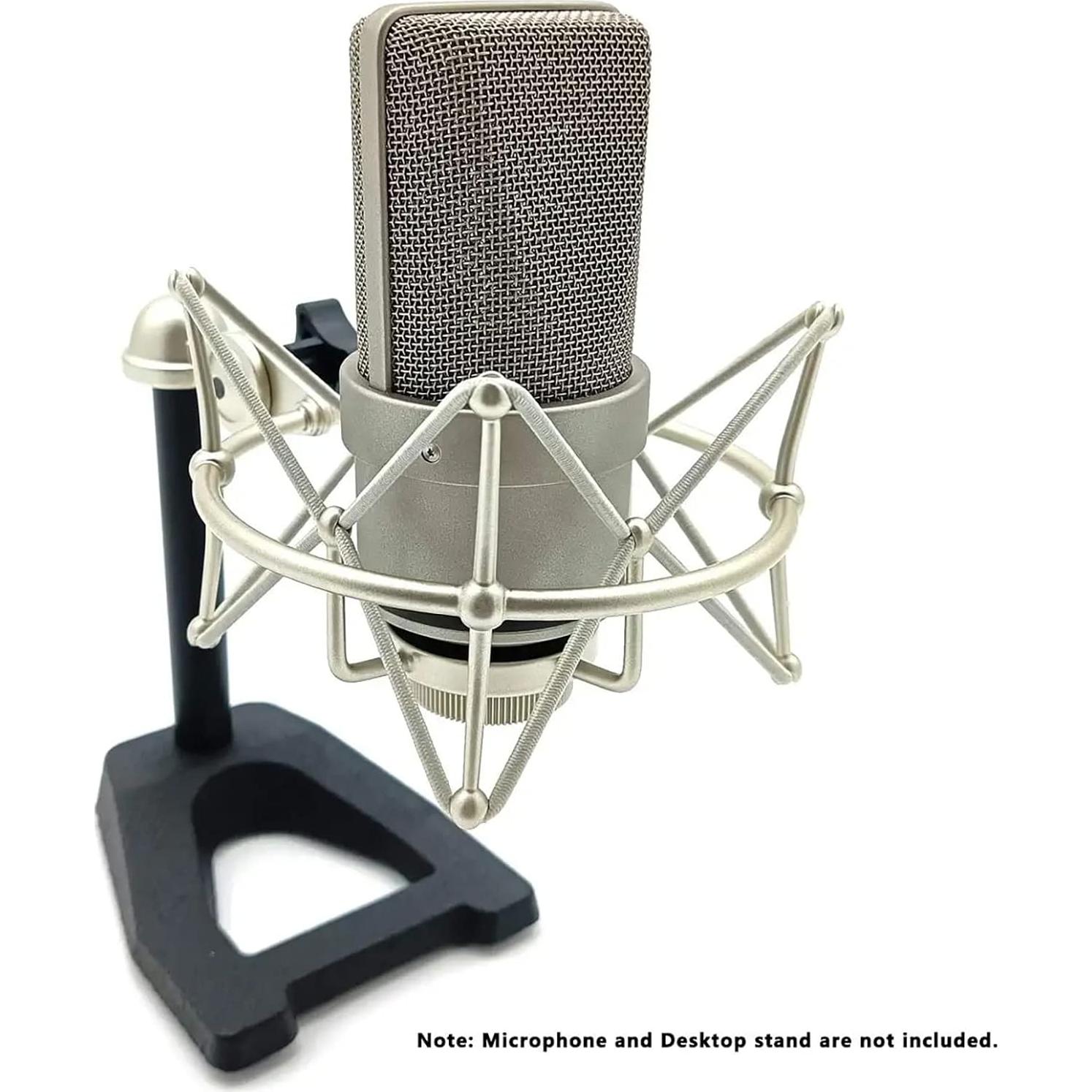 Montura de Micrófono de Metal Neumann M147 - Plata