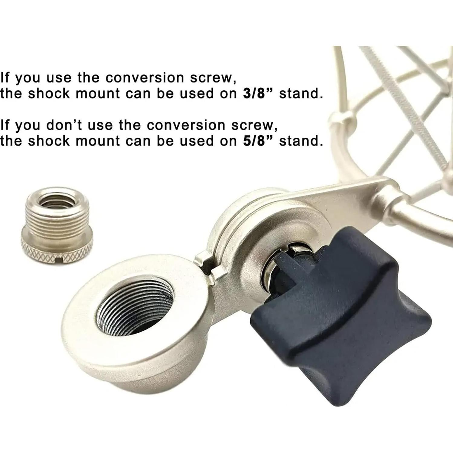 Montura de Micrófono de Metal Neumann M147 - Plata