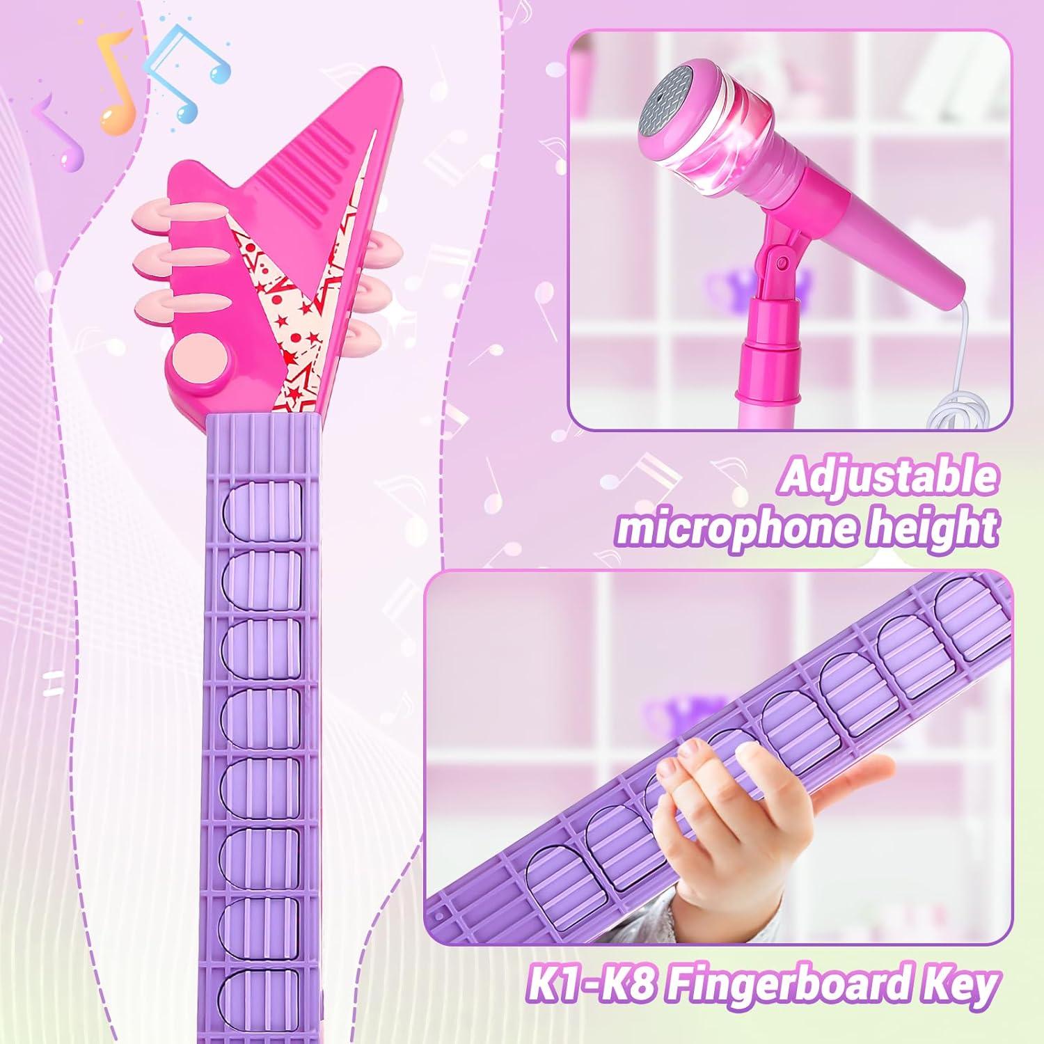 Juego de guitarra y micrófono deAO Kids - Juguete musical 55.88 cm