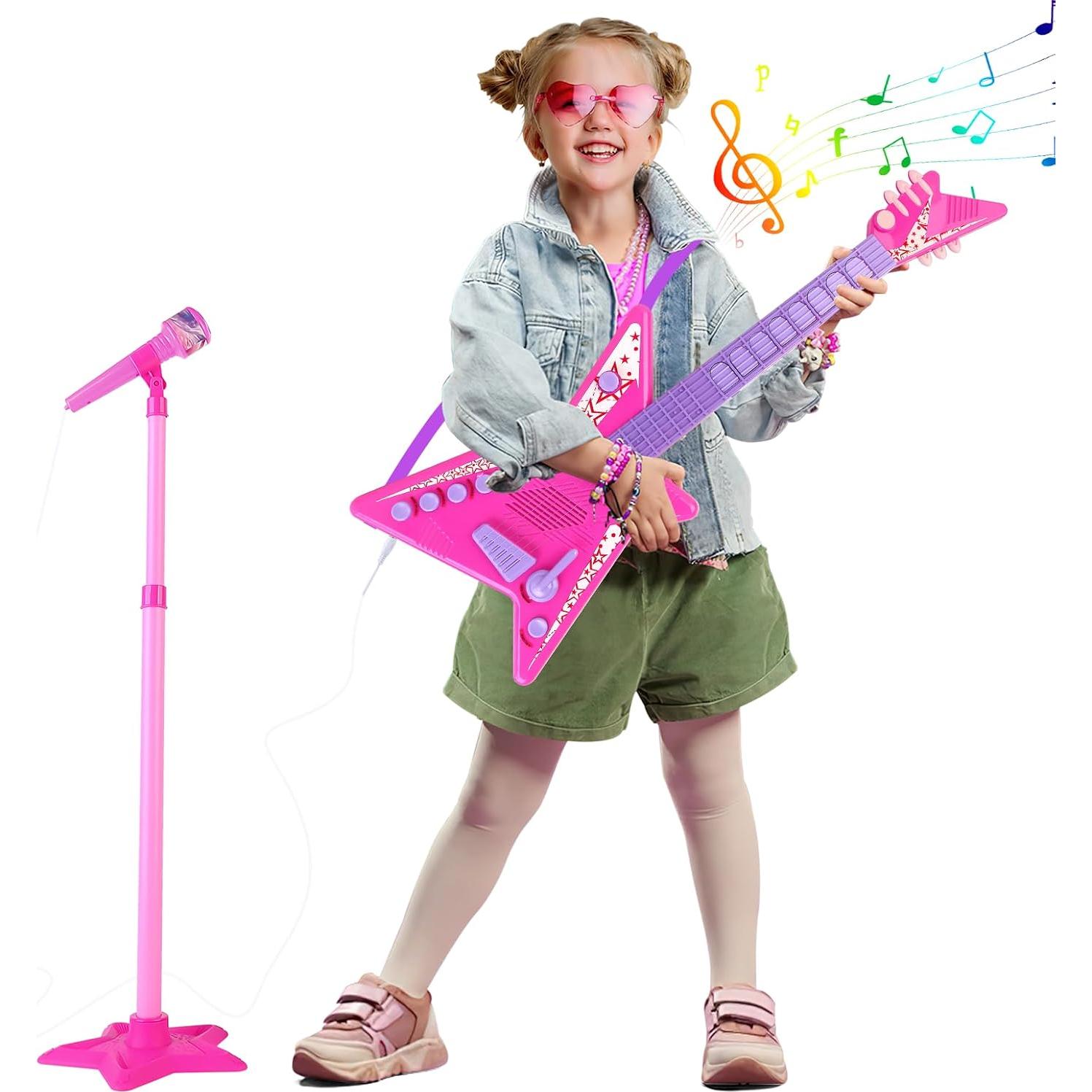 Juego de guitarra y micrófono deAO Kids - Juguete musical 55.88 cm