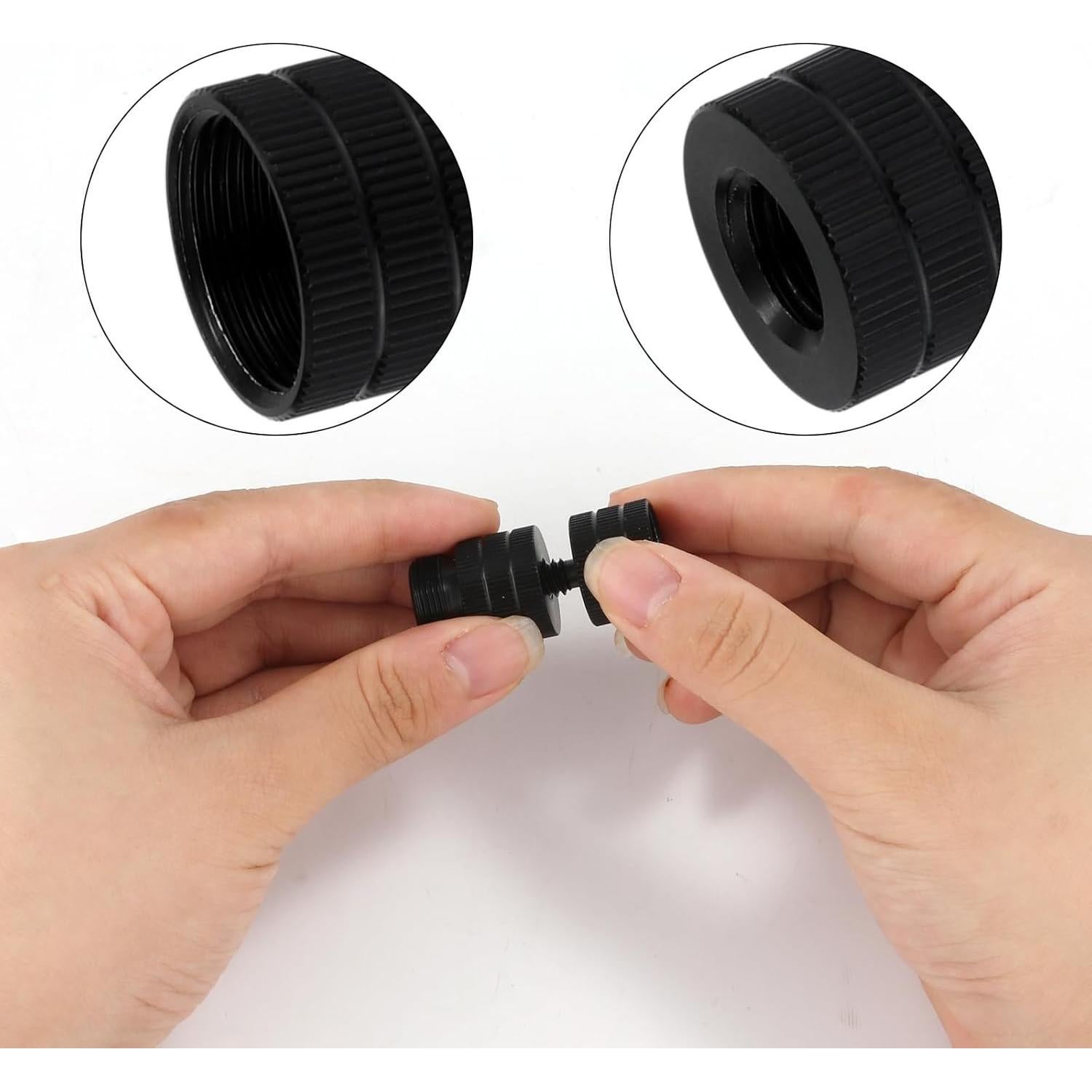 Adaptador de Soporte de Micrófono 6 Piezas Aluminio Negro