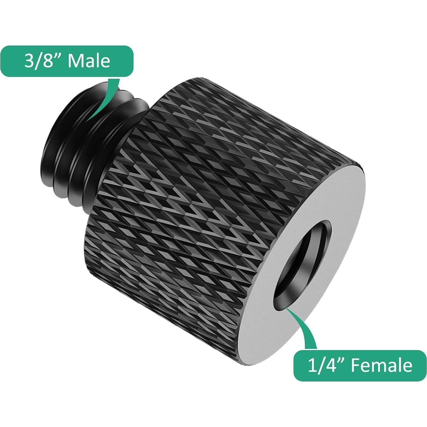 Adaptador de tornillo 3/8 a 1/4 Rigych - 4 Pcs Aluminio