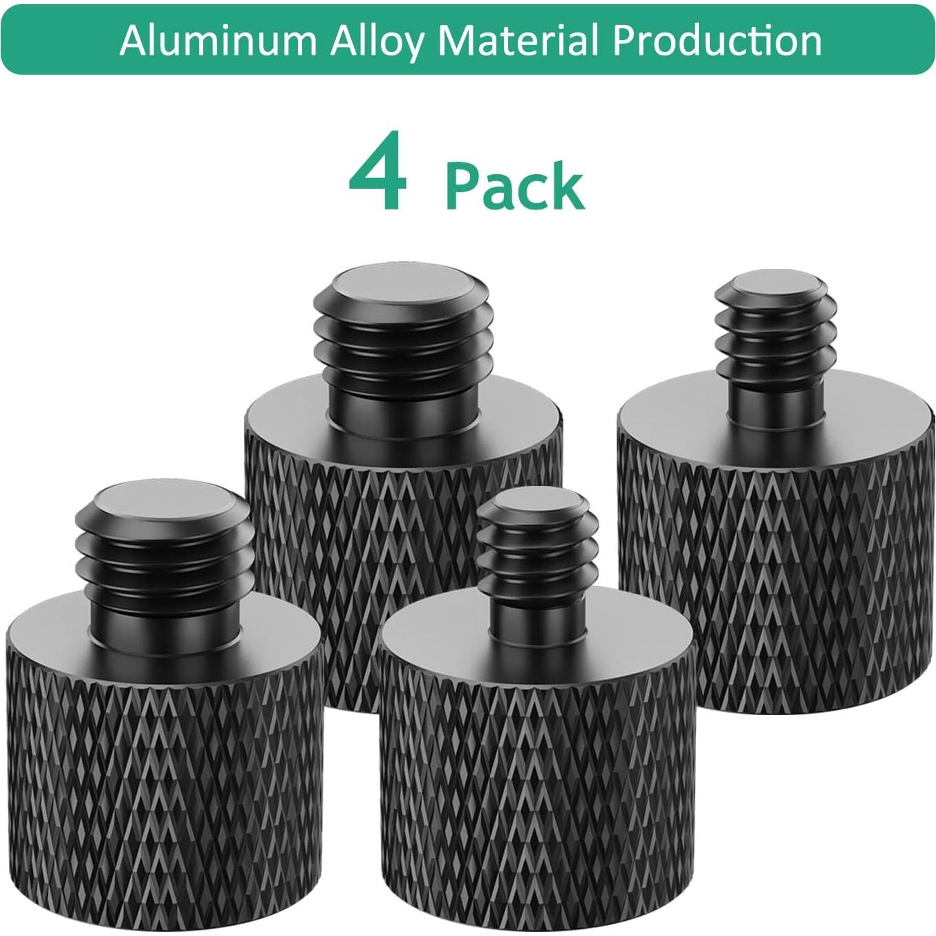 Adaptador de tornillo 3/8 a 1/4 Rigych - 4 Pcs Aluminio