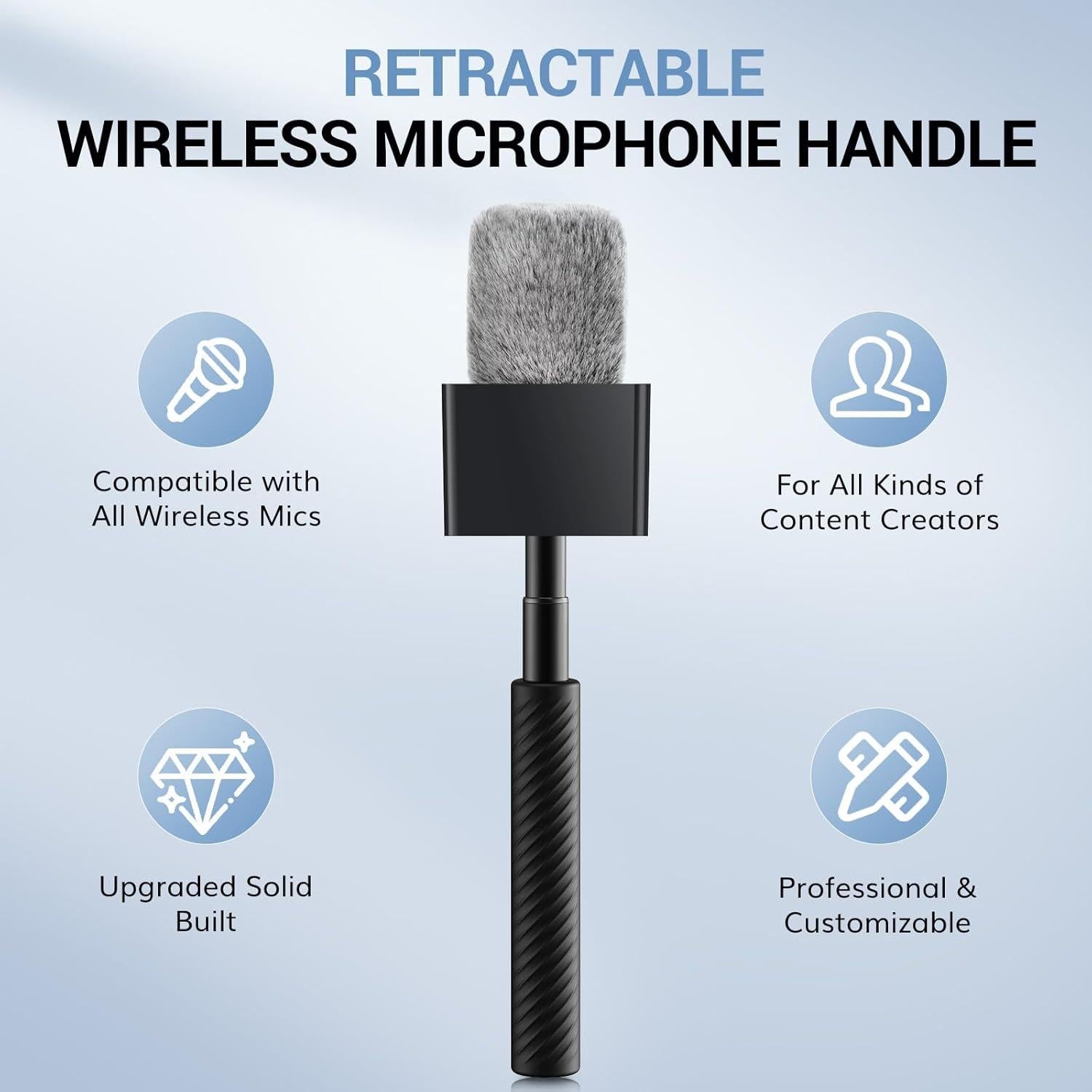 Mango Inalámbrico TONOR TP40 Ajustable para Micrófonos Lavalier