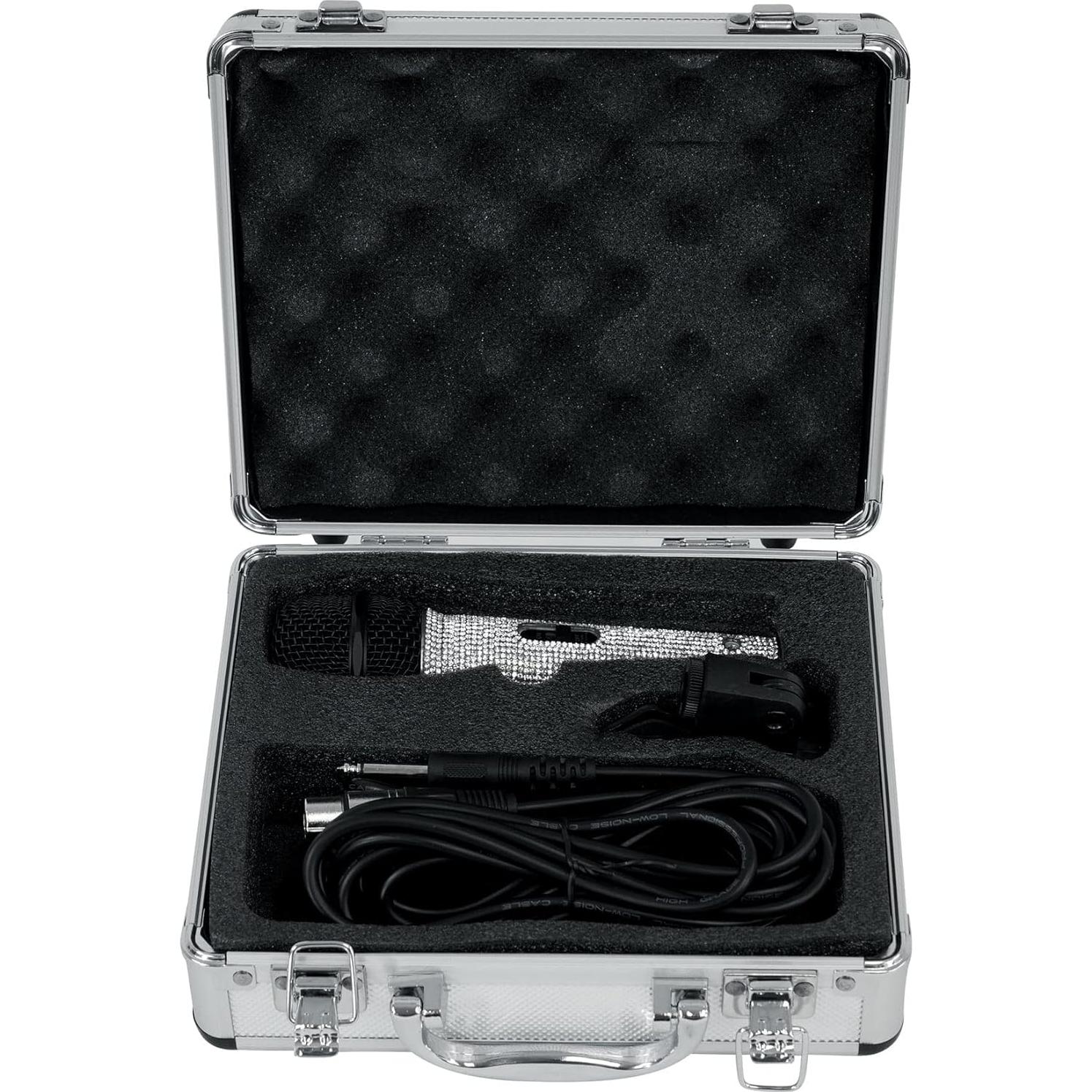 Paquete Micrófono Vocal Pro Diamond Rockville RMC-ICE + Soporte RVMIC1