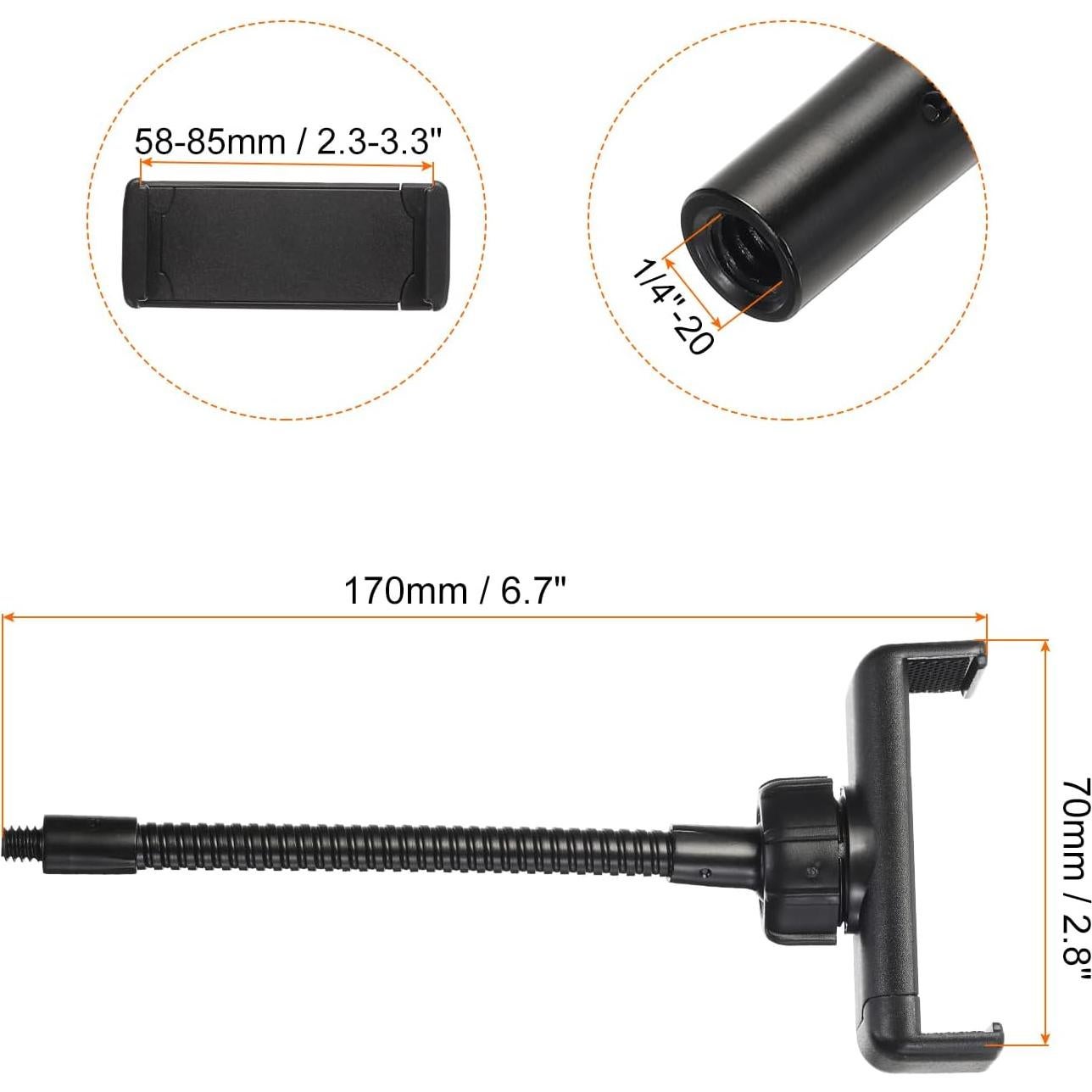 Soporte Flexible para Teléfono PATIKIL con Clip y Rosca 1/4"