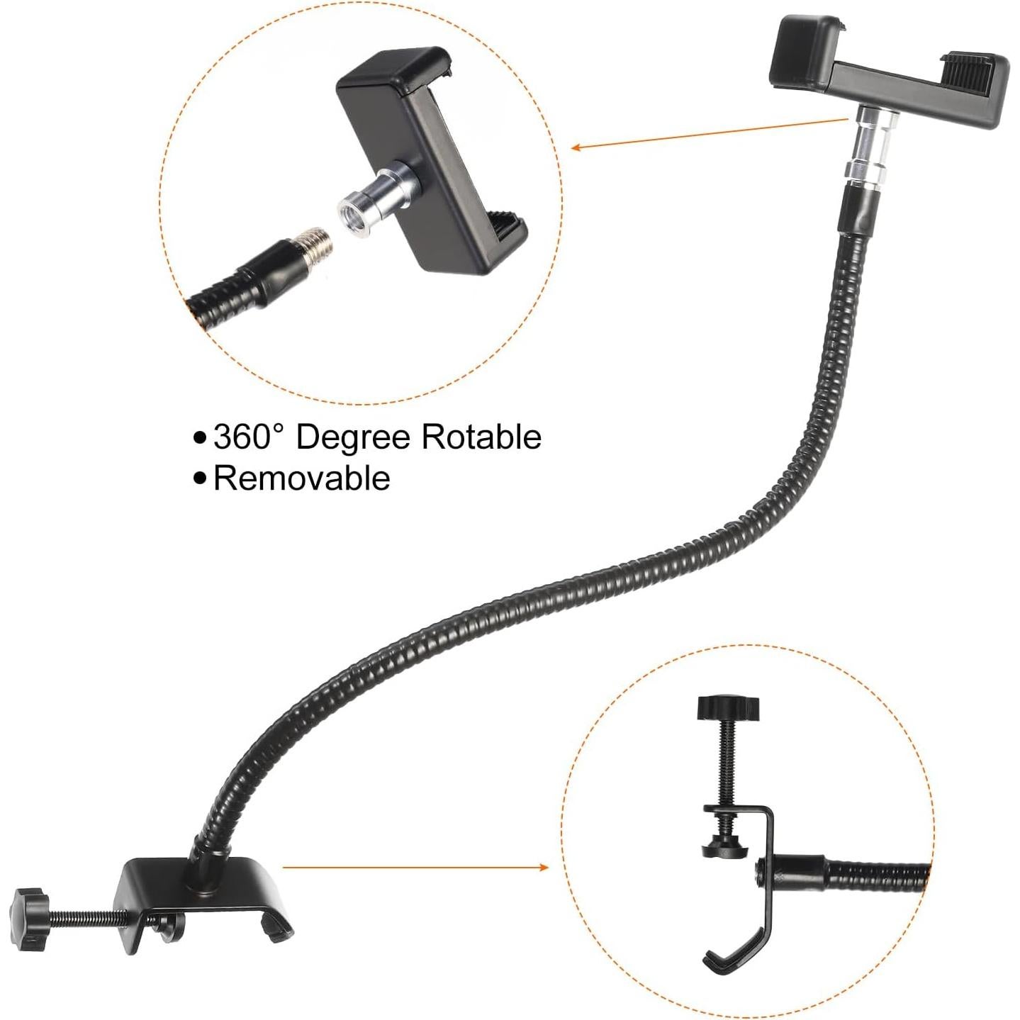 Soporte de Micrófono de Escritorio PATIKIL con Brazo Flexible