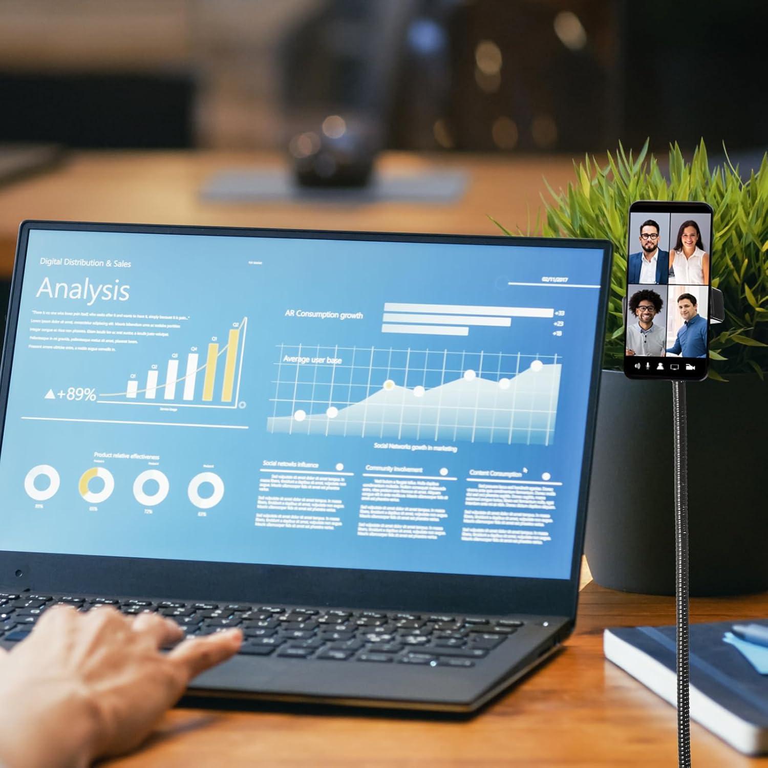 Soporte de Micrófono de Escritorio PATIKIL con Brazo Flexible