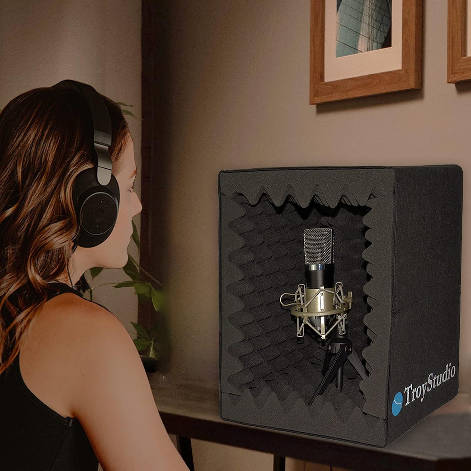 Cabina Vocal Portátil TroyStudio con Aislamiento Acústico 0.91 kg
