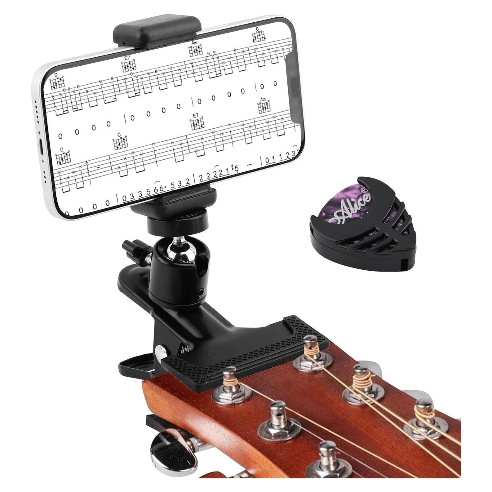 Soporte para Teléfono de Guitarra Kryslanix Ajustable 360°