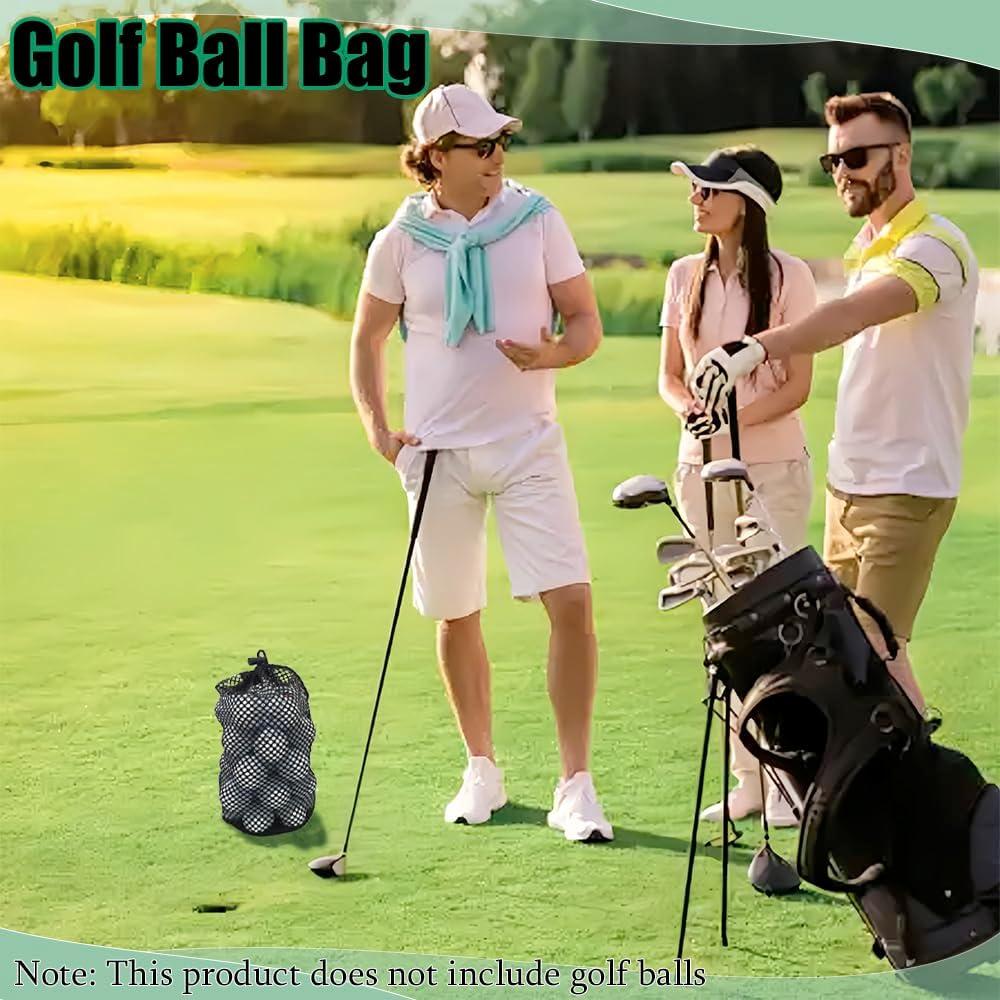 Bolsa de Malla para Pelotas de Golf Mwrenqei 15x28 cm Negra